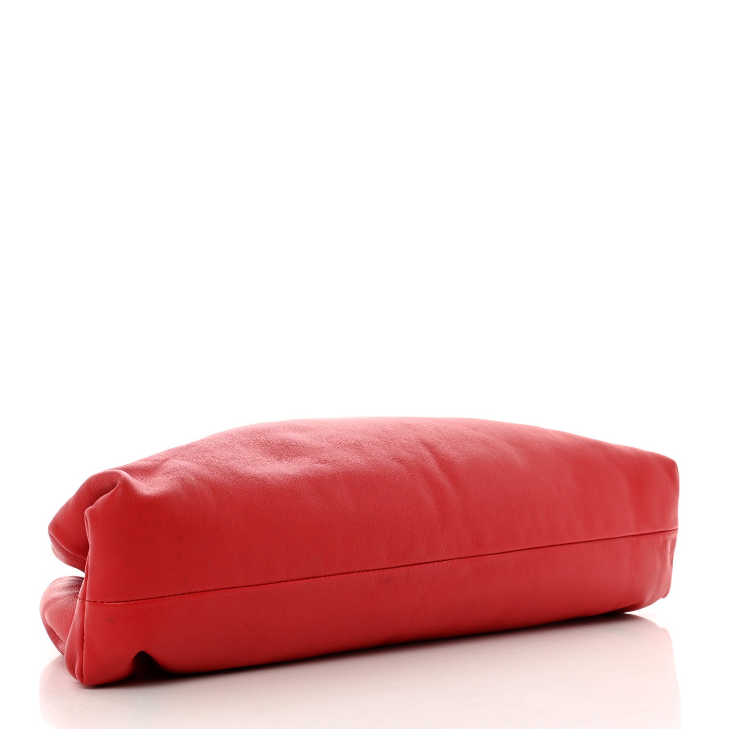 Bottega Veneta Smooth Butter Calf The Pouch Oversized Clutch Bright Red 4 of 8