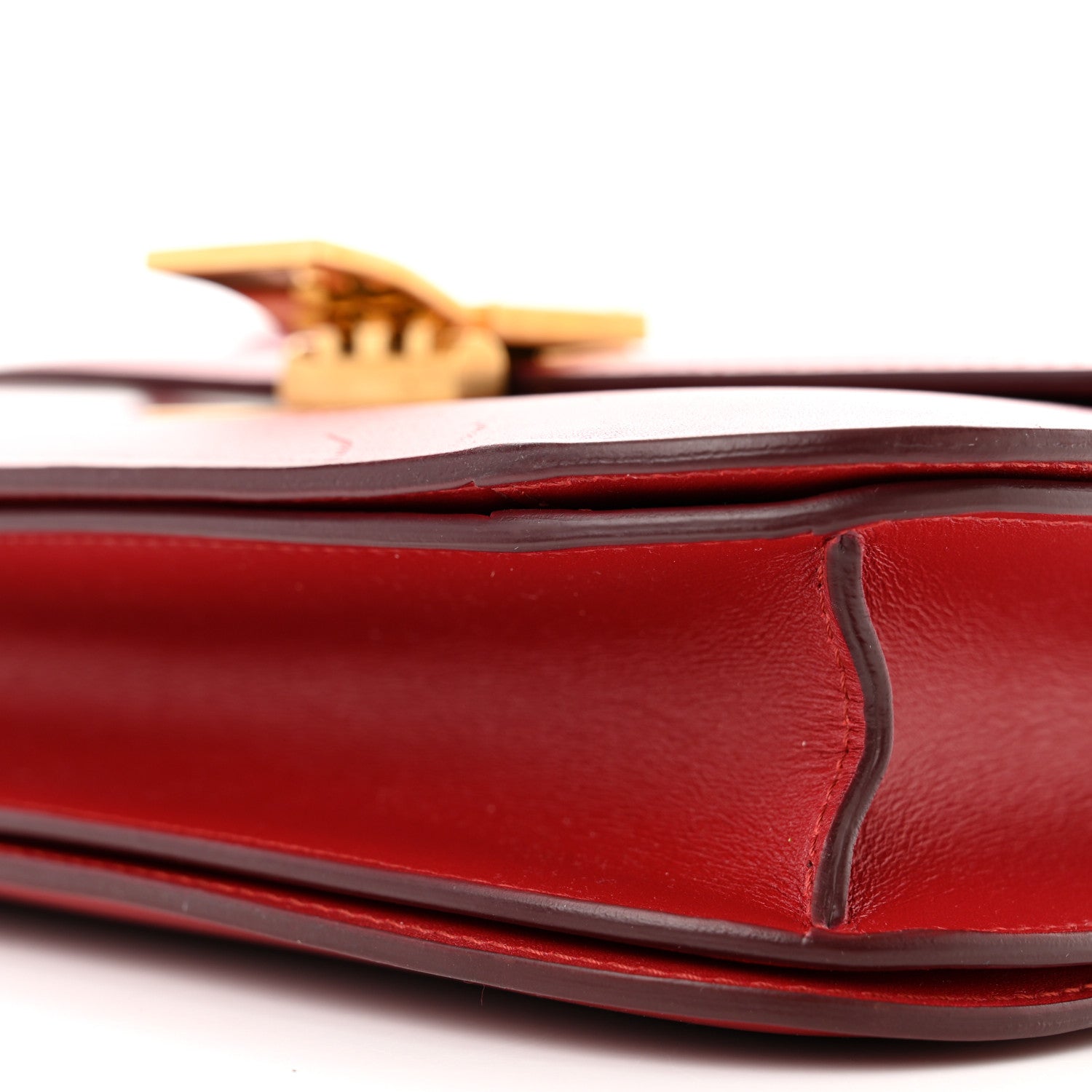 Celine Box Calfskin Medium Classic Box Flap Bag Red 10 of 12