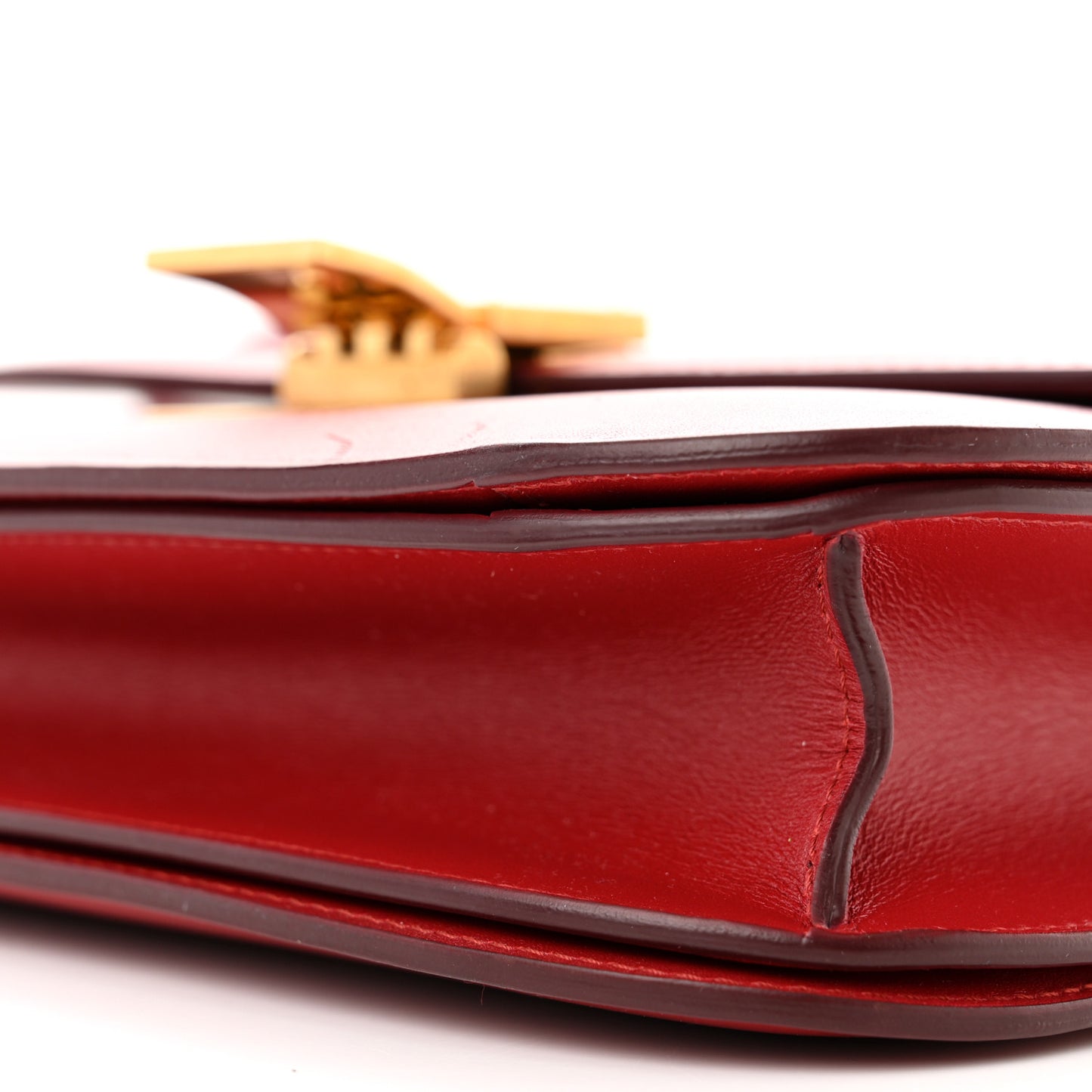 Box Calfskin Medium Classic Box Flap Bag Red