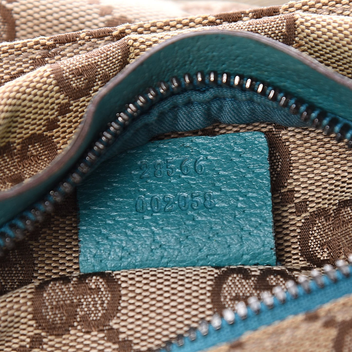 GG Monogram Web Double Pocket Belt Bag Turquoise