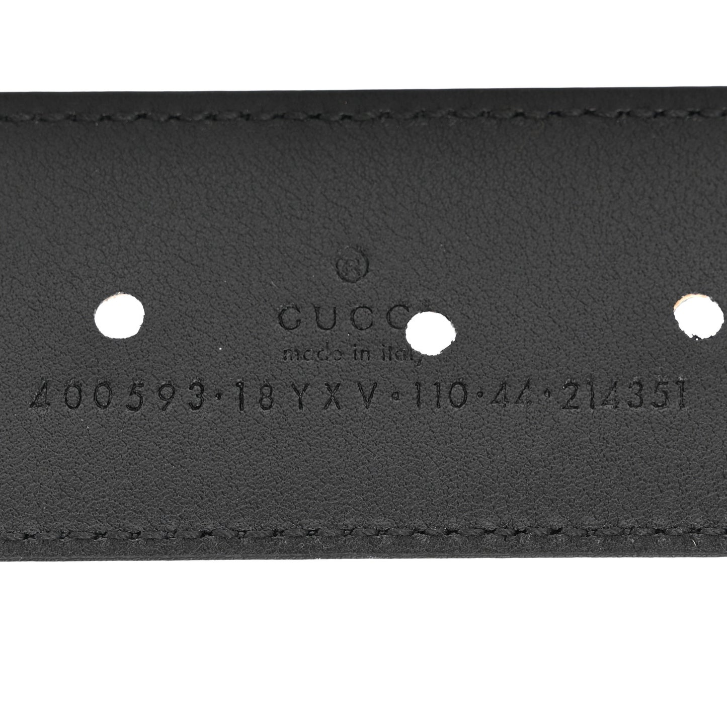 Azalea Calfskin Enamel Monochrome Double G 40mm Belt 110 44 Black