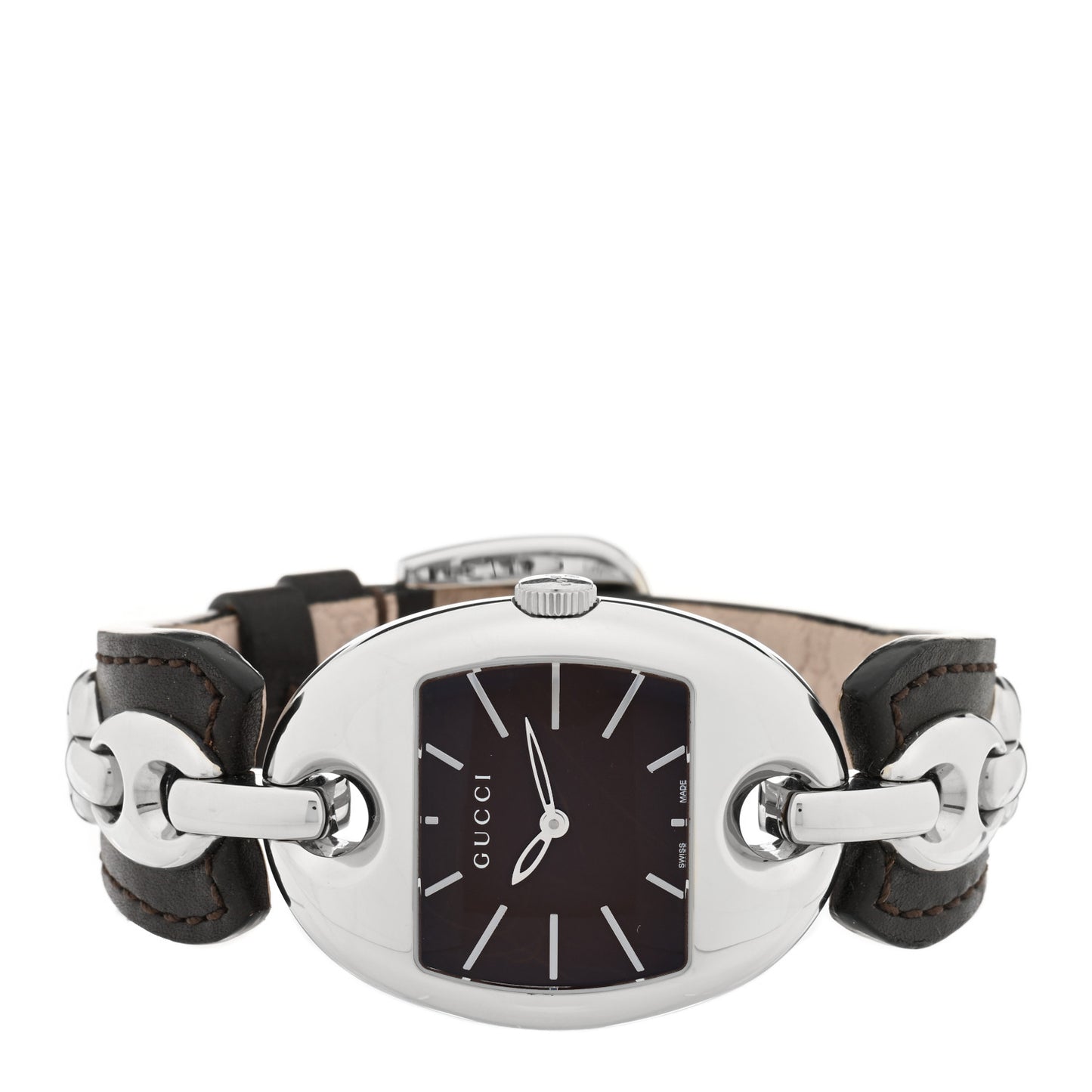 Stainless Steel Calfskin 32mm Marina Quartz Watch Brown