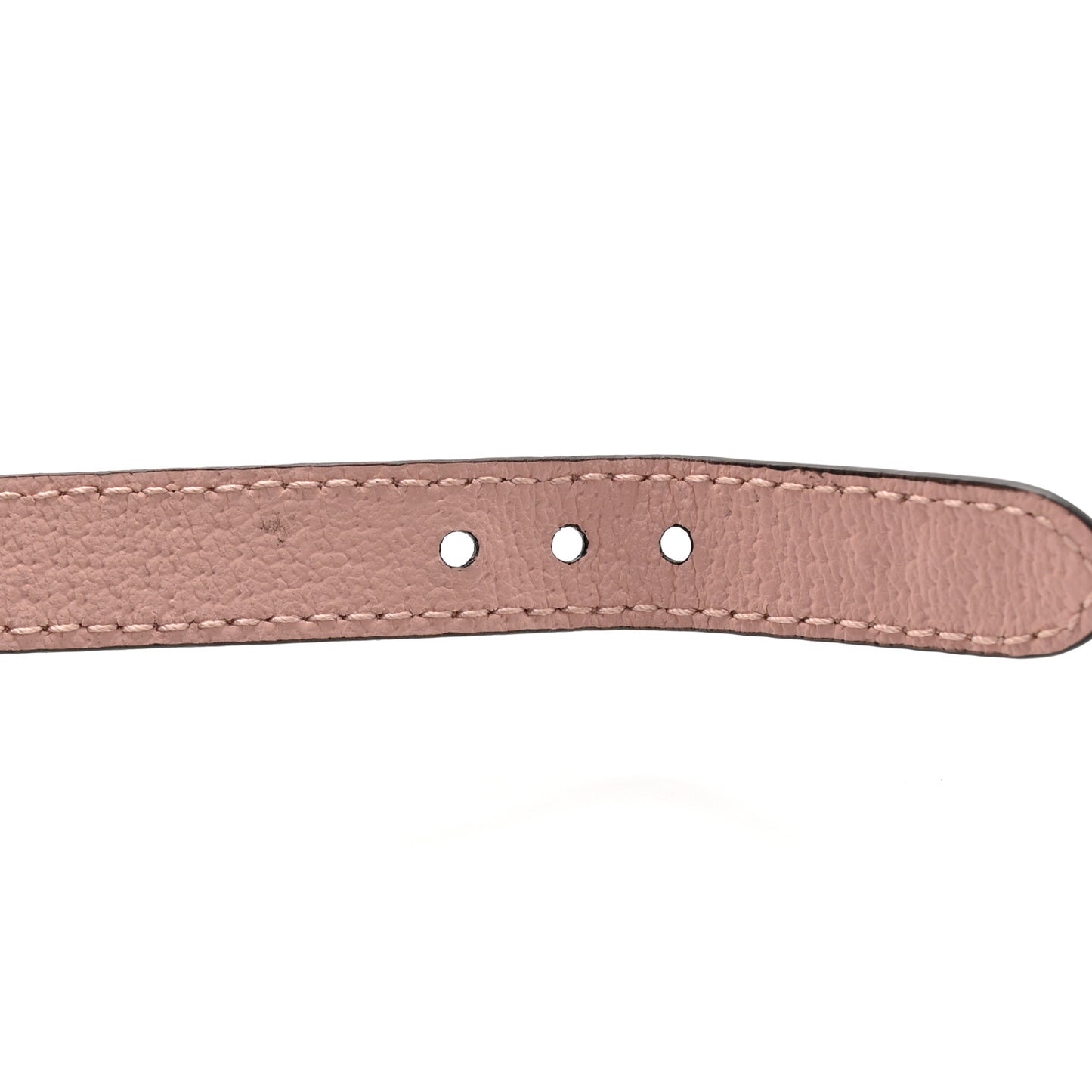 Calfskin Gloves With Buckle M Green Pink