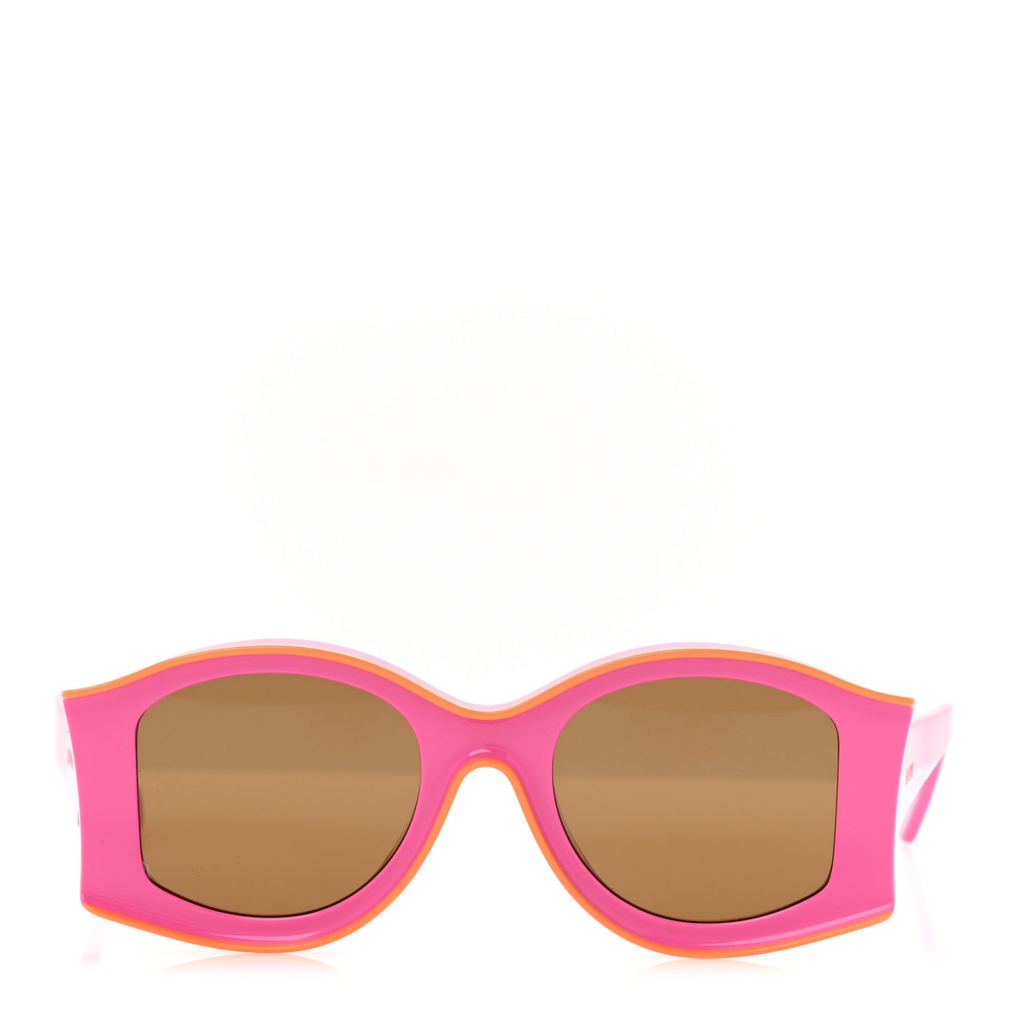 Acetate Paula's Ibiza Round Sunglasses LW40047U Pink Orange