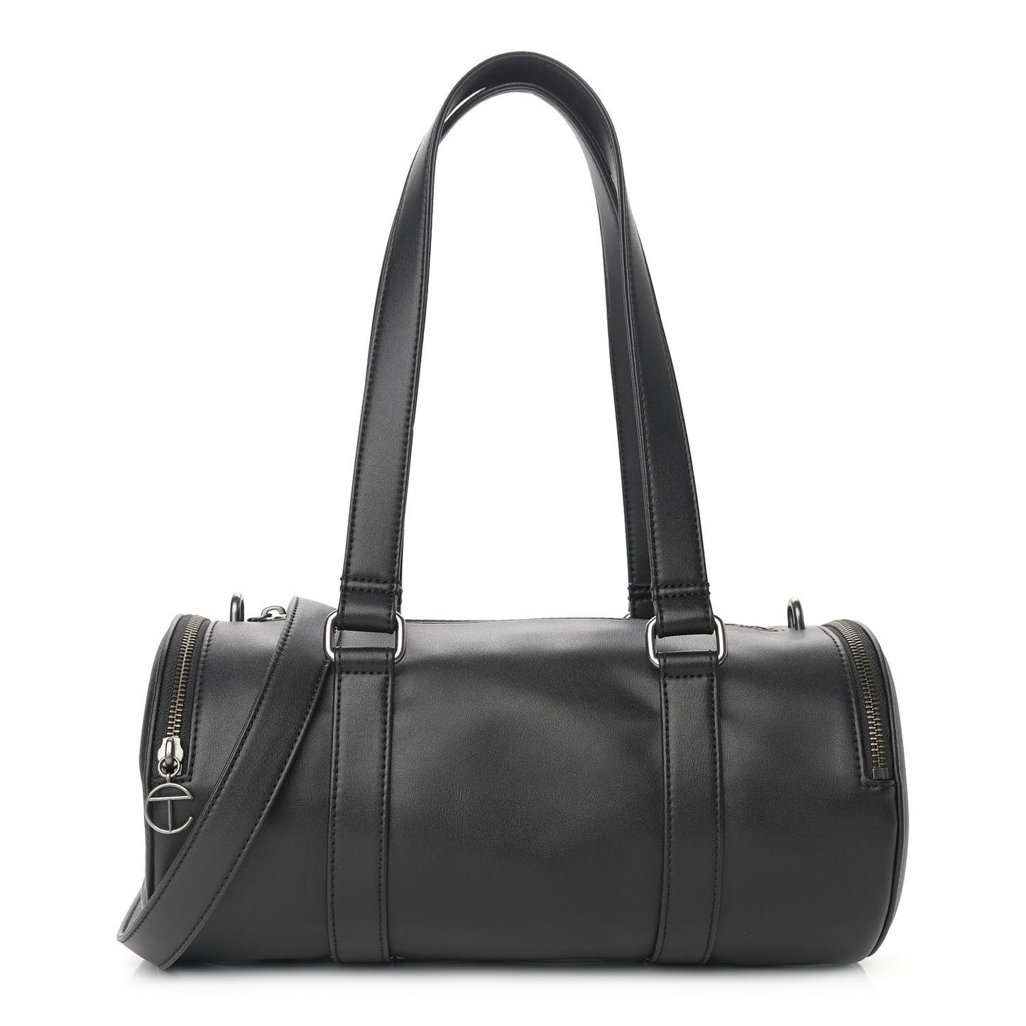 Vegan Leather Medium Duffle Black