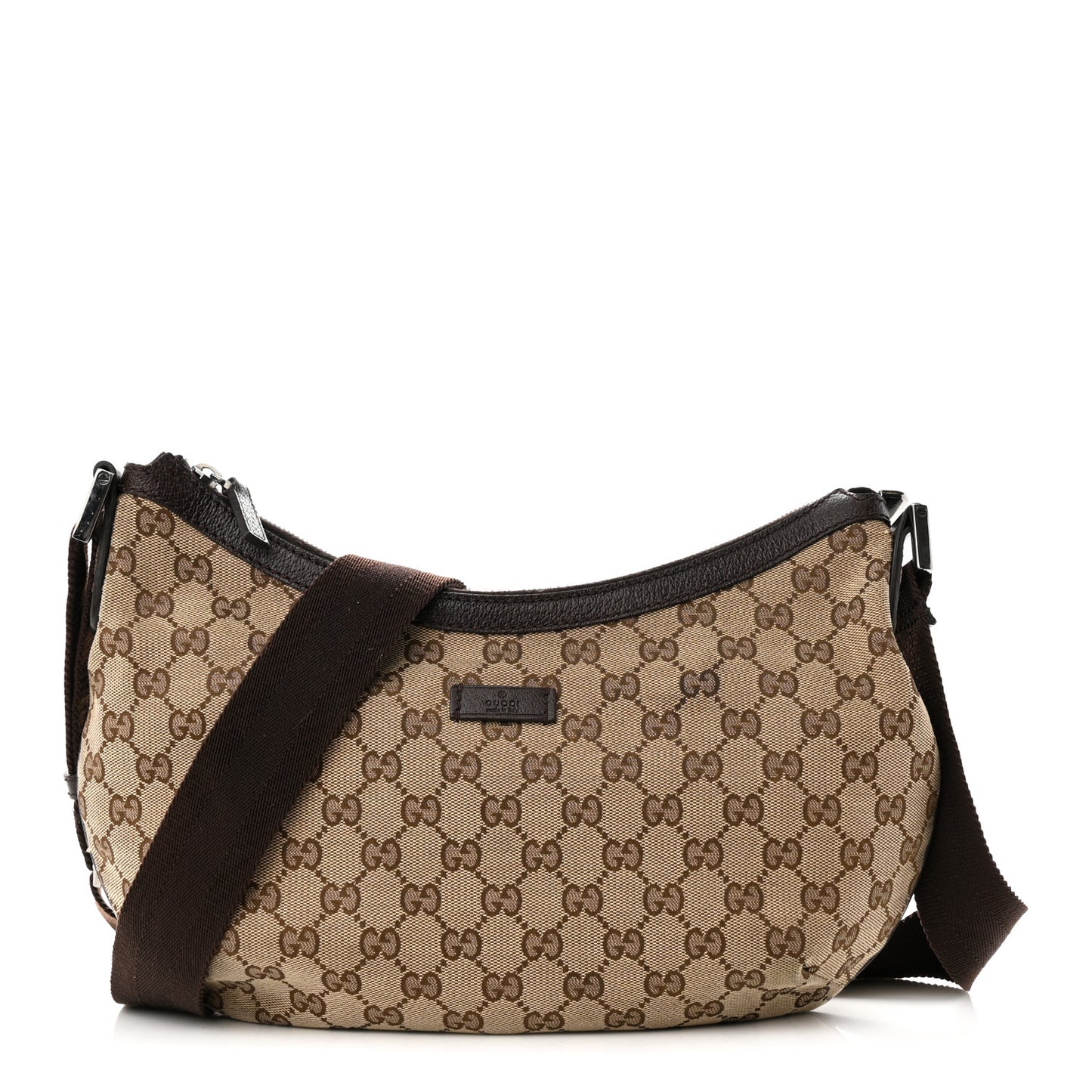 Monogram Medium Half Moon Hobo Dark Brown