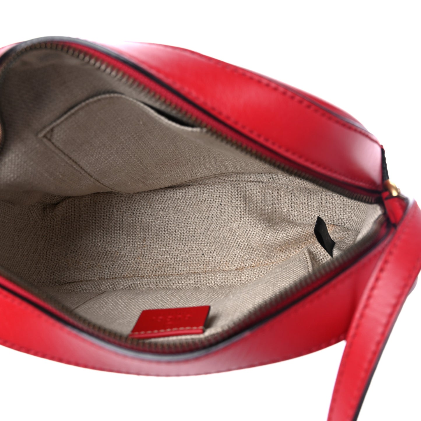Calfskin Web Small Webby Bee Shoulder Bag Red