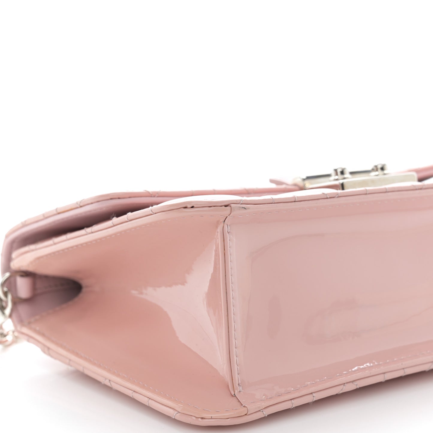 Patent Cannage Miss Dior Promenade Pouch Pink