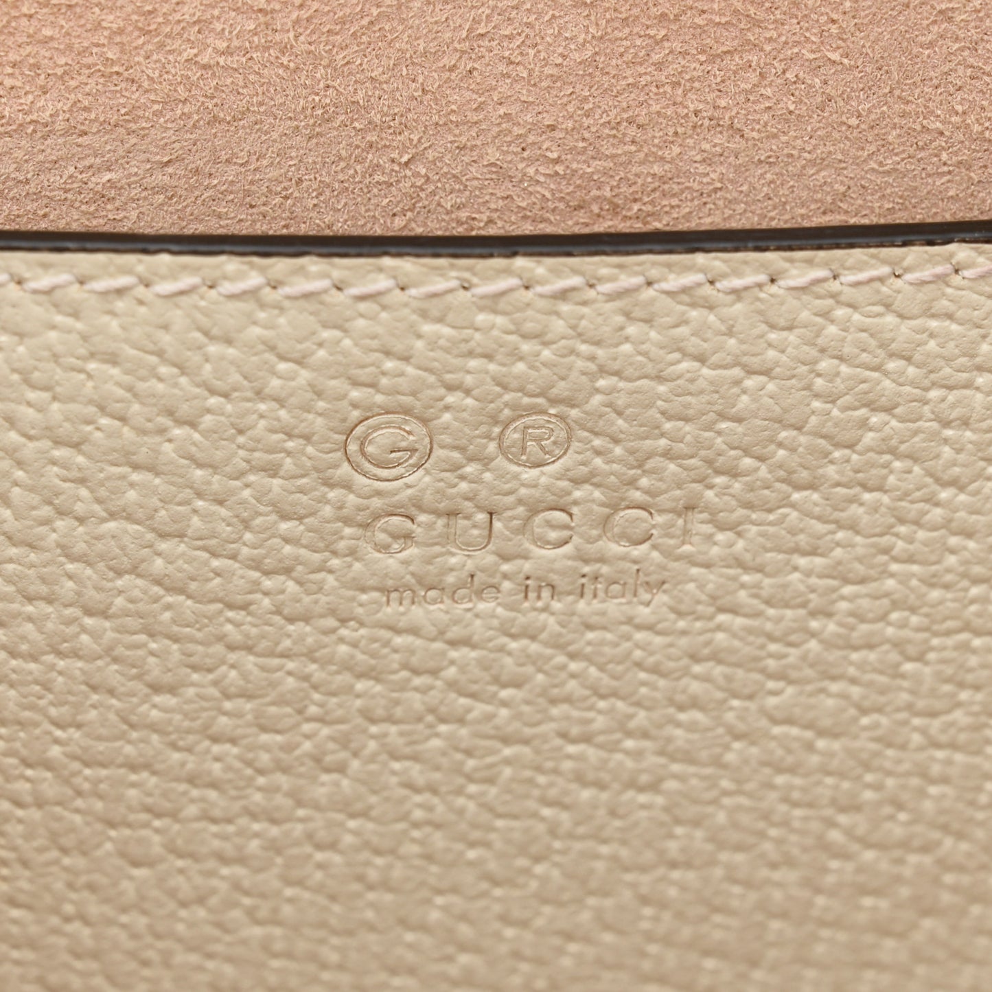 Textured Calfskin Web Small Ophidia Tote Bag Mystic White