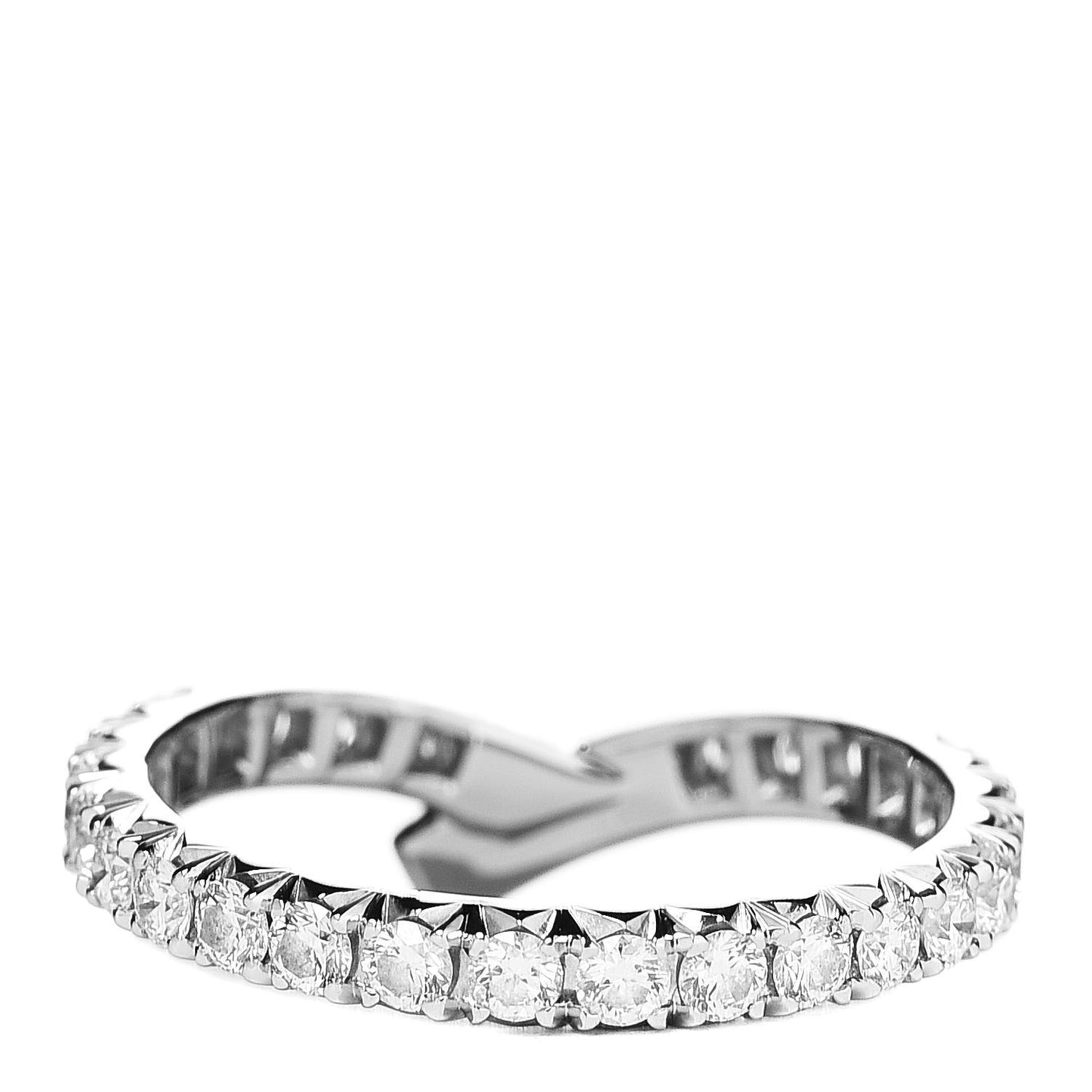 Platinum Diamond Ribbon Wedding Band Ring 50 5.25