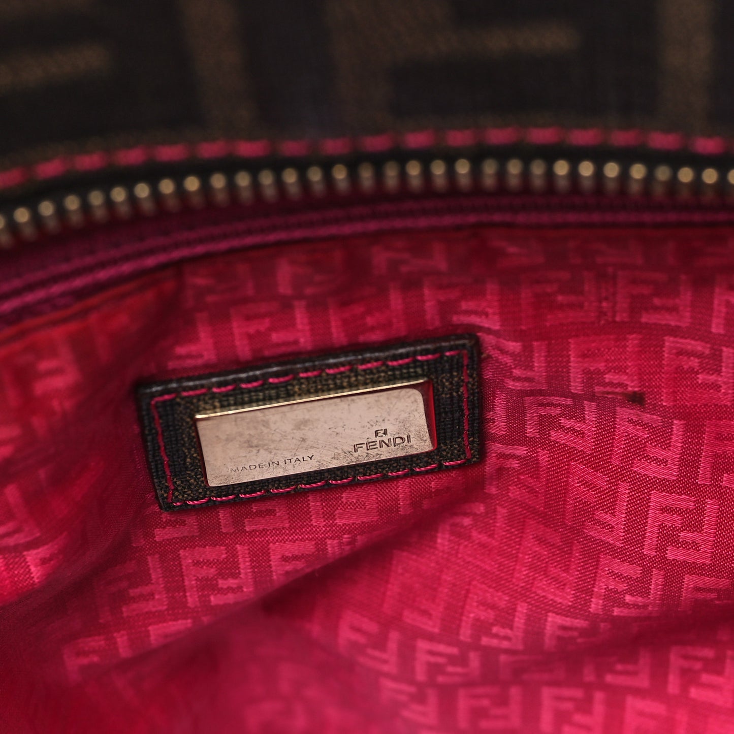 Zucca Spalmati Large Roll Tote Tobacco Fuxia