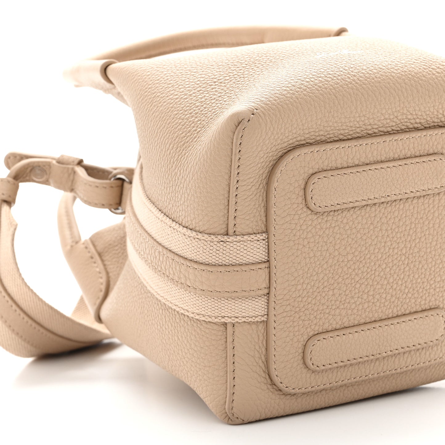 Grained Calfskin Micro Bale Bag Light Mastic