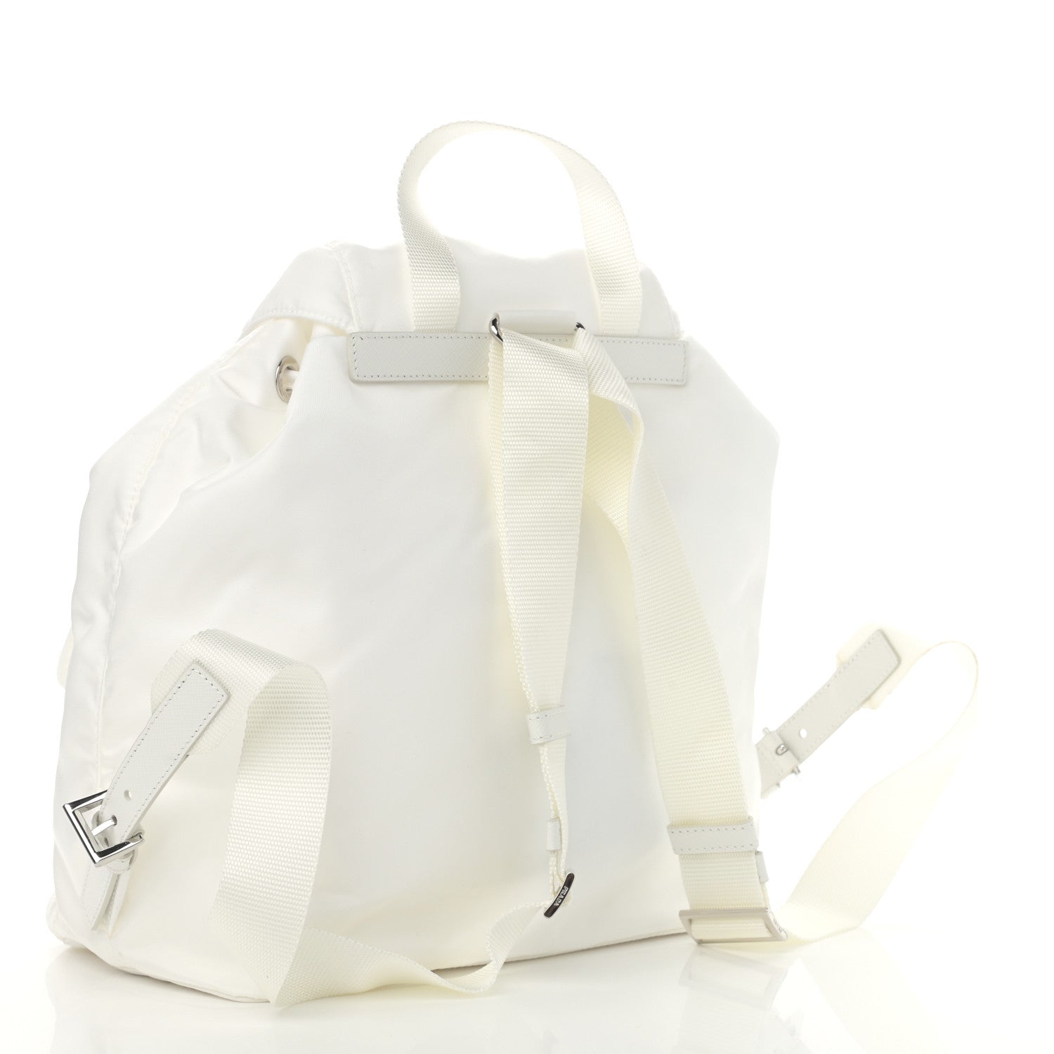 Prada Nylon Vela Saffiano Medium Backpack White 3 of 11