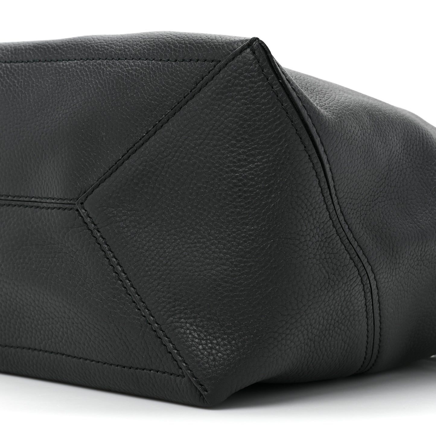 Pebbled Calfskin Medium Zip Hobo Black