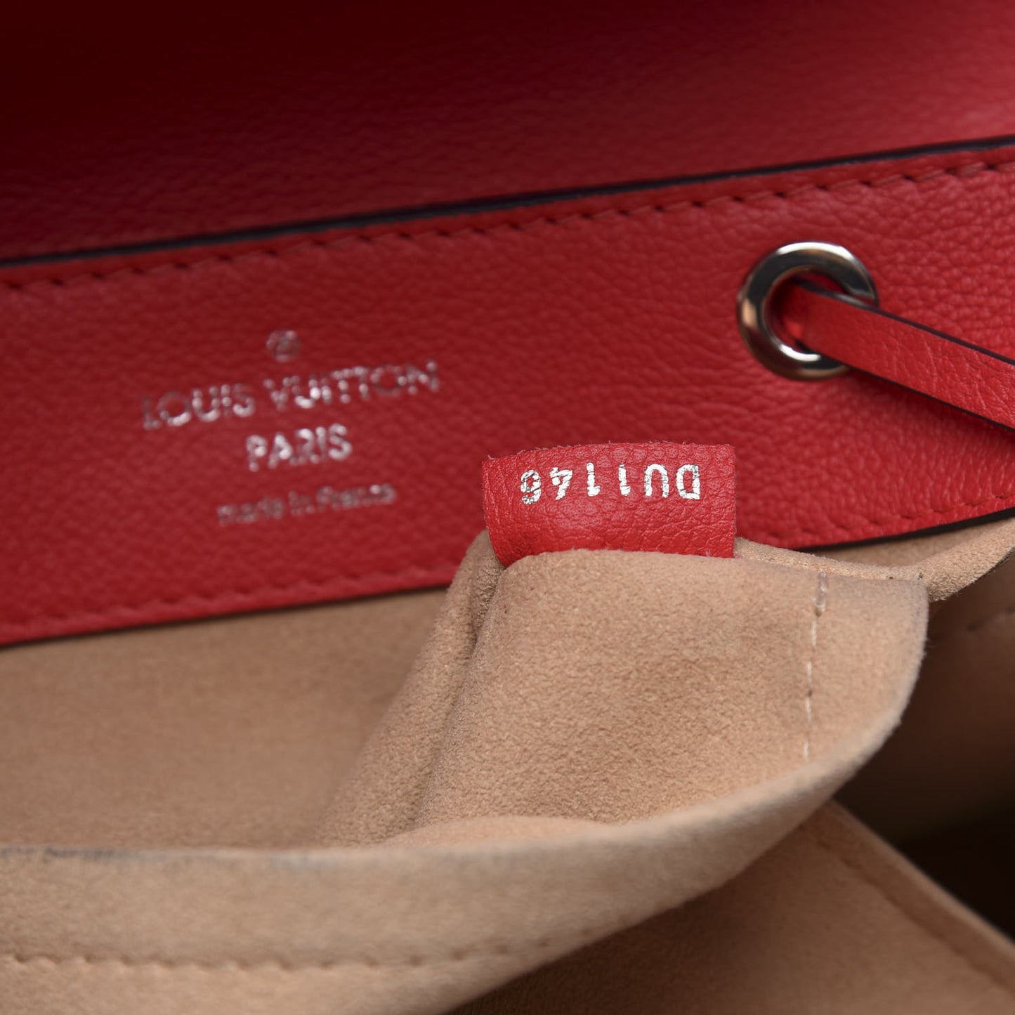 Soft Calfskin Lockme Backpack Poppy