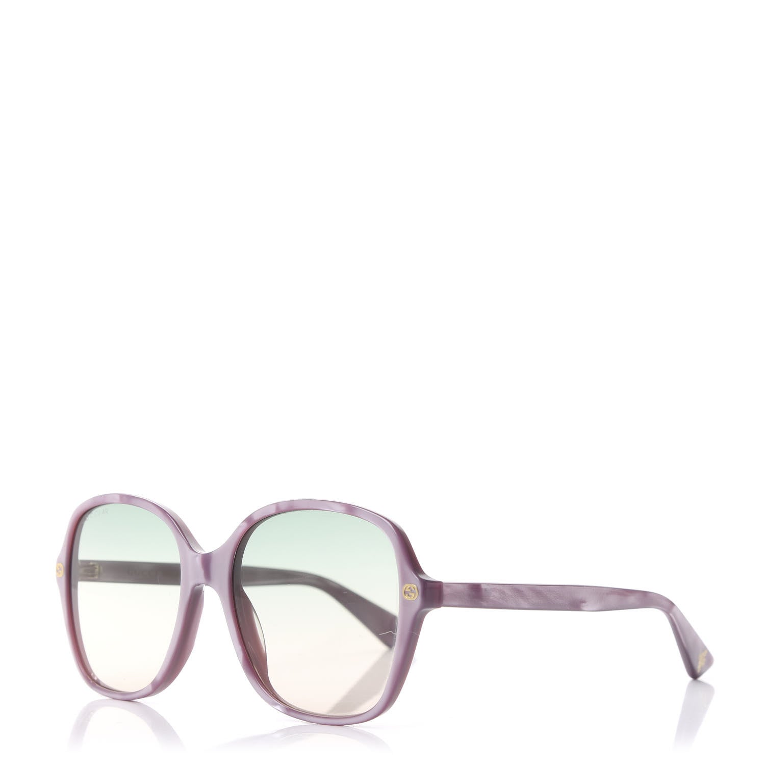 Gucci Acetate Square Frame GG0092S Sunglasses Purple 1 of 7