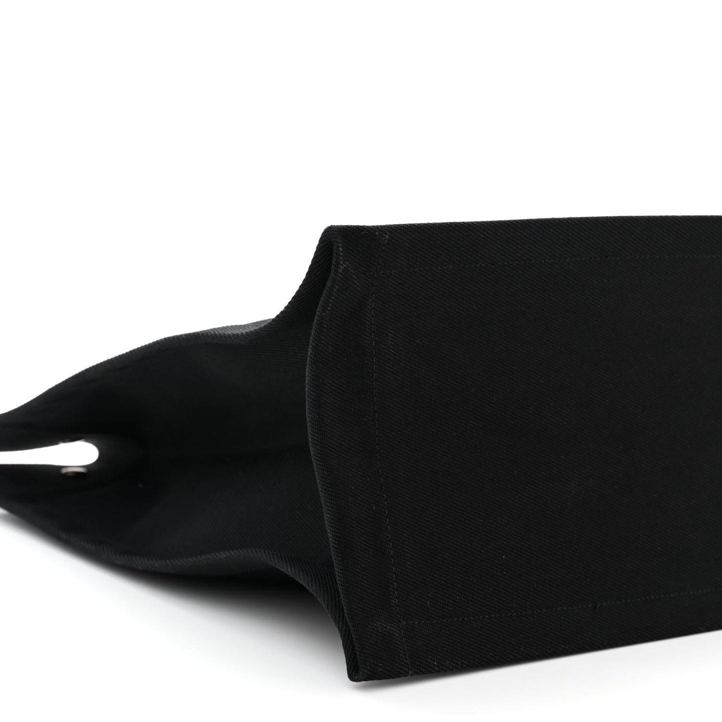 Linen Calfskin Rive Gauche Tote Black