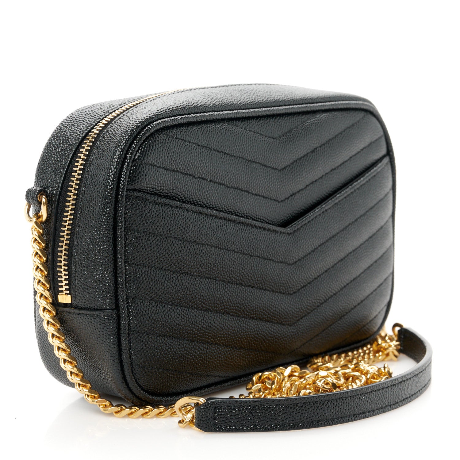 Saint Laurent Grain De Poudre Matelasse Monogram Mini Lou Camera Bag Black 3 of 11