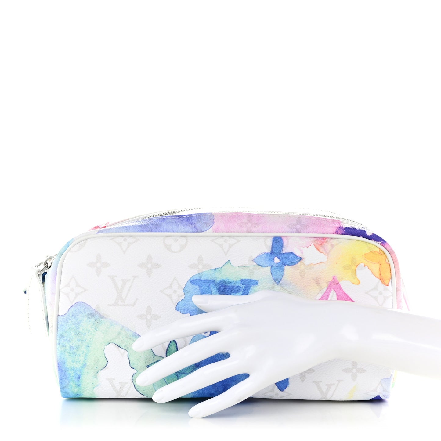 Monogram Watercolor Dopp Kit Toilet Pouch Multicolor