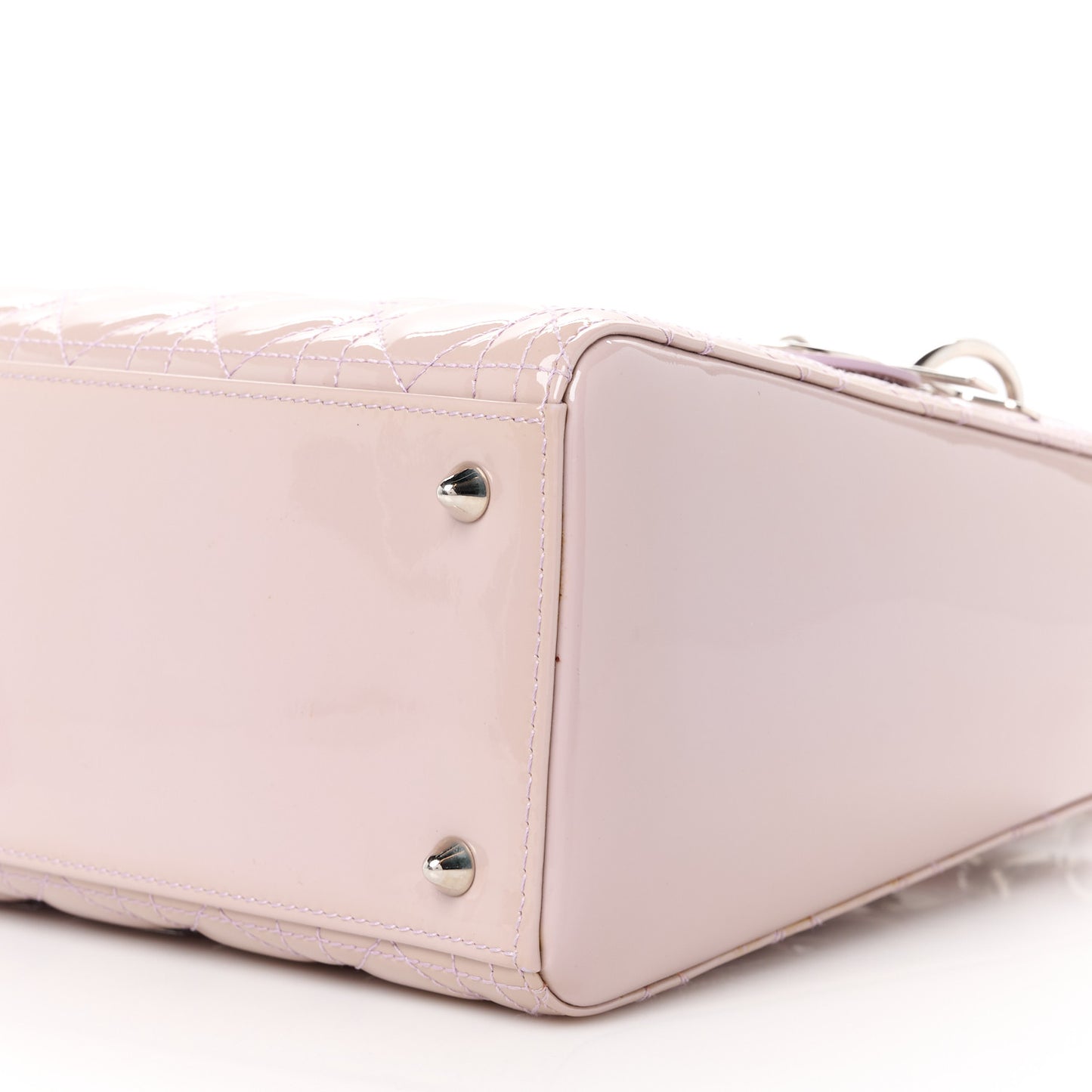Patent Cannage Medium Lady Dior Light Pink