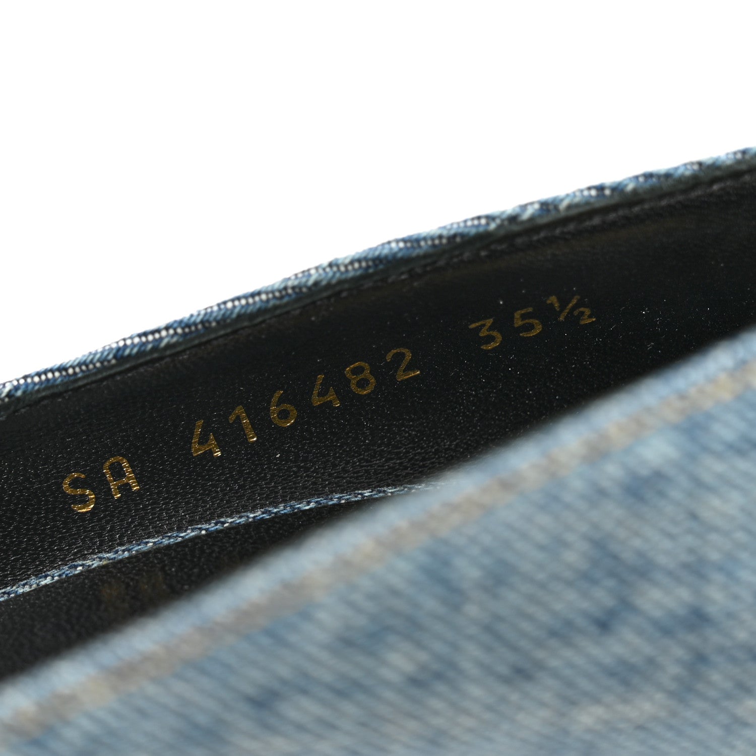 Saint Laurent Denim Classic Paris Escarpin V 105 Skinny Pumps 35.5 Light Blue 8 of 9