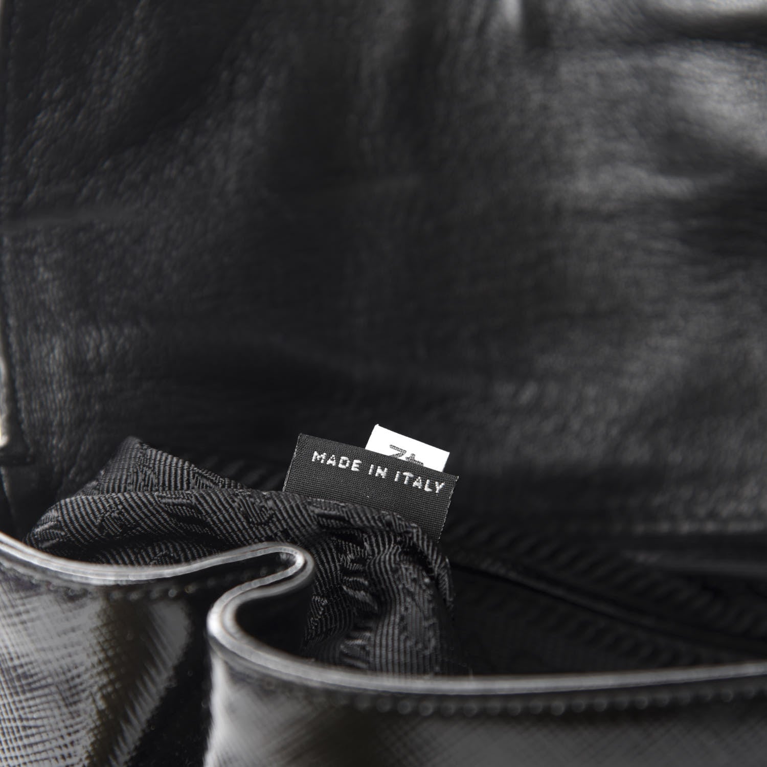 Prada Saffiano Vernice Clutch Black 9 of 11