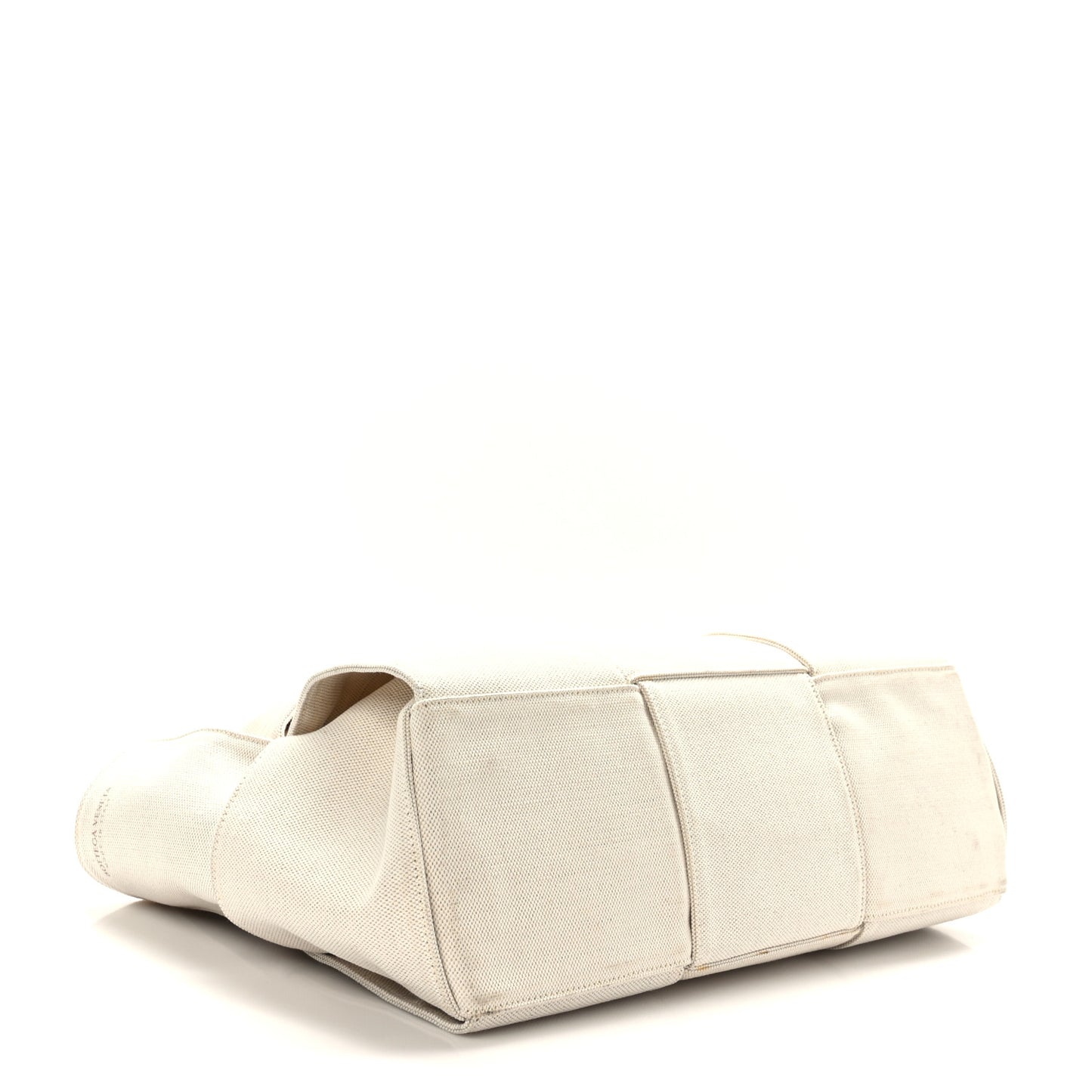 Canvas Maxi Intrecciato Medium Arco Tote Beige Black