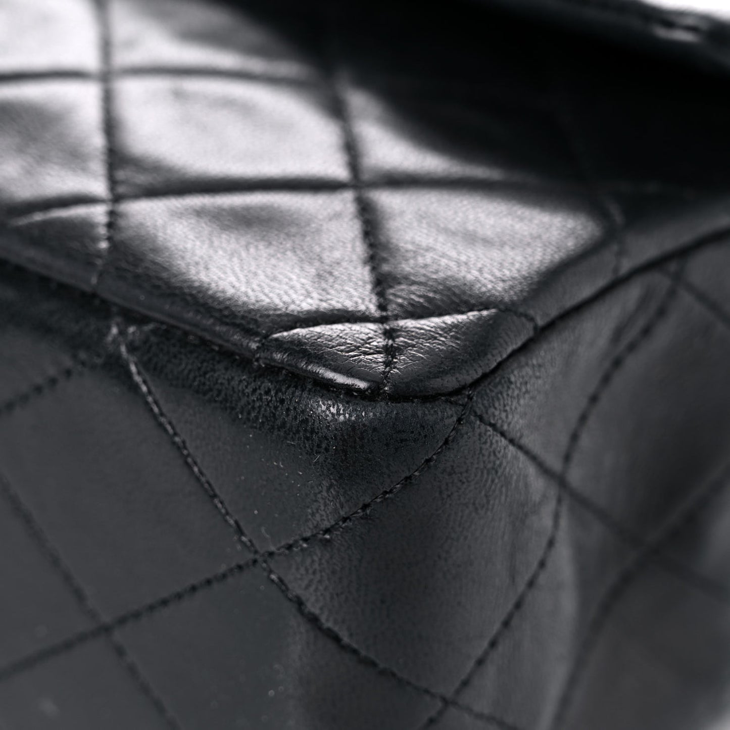 Lambskin Quilted Small Double Flap Black