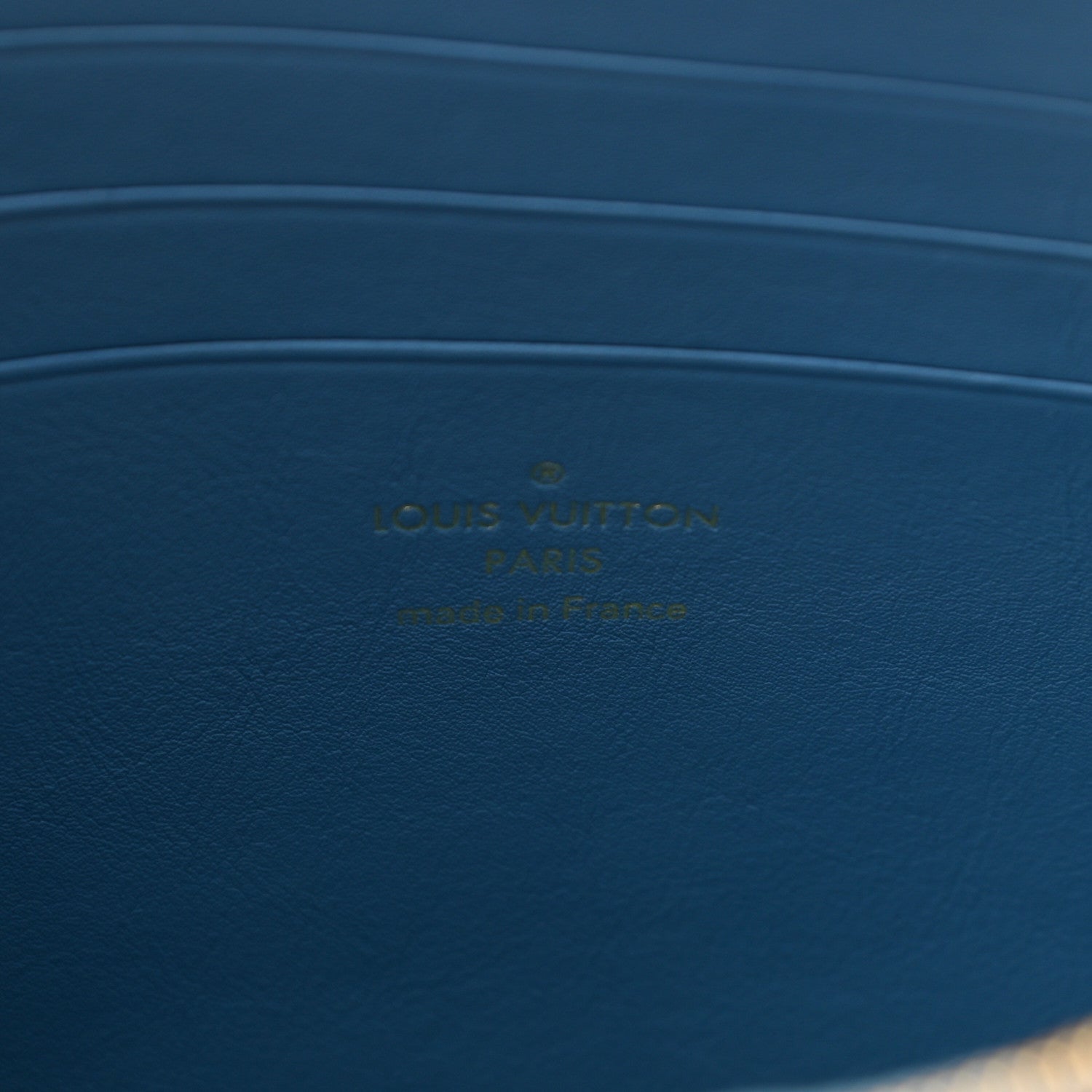 Louis Vuitton Embroidered Monogram Denim New Wave Zipped Pochette Blue 6 of 6