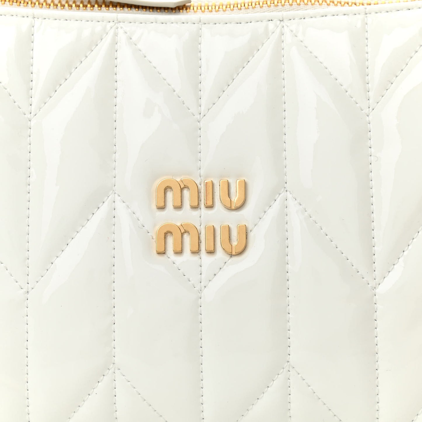 Iridescent Fabric Quilted Mini Spirit Ciré Bag White