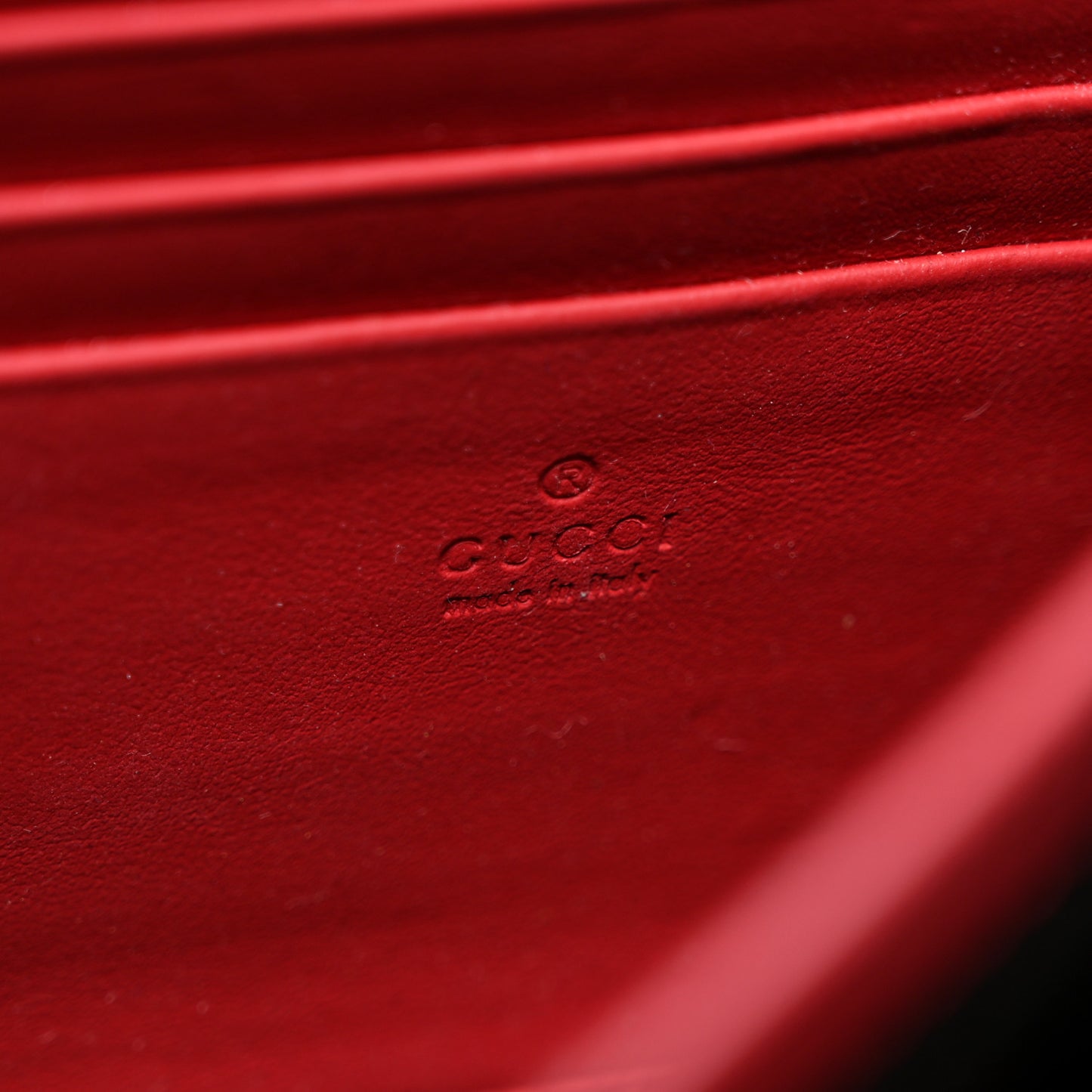 GG Supreme Monogram Mini Dionysus Chain Wallet Beige Vulcanic Red