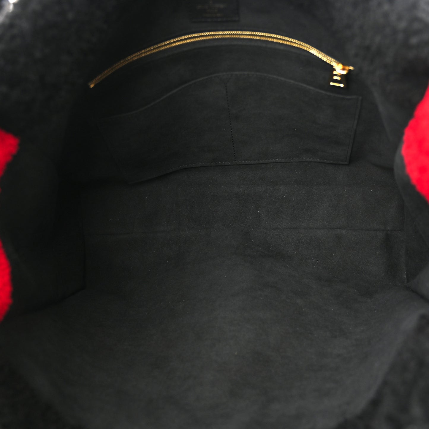 Shearling Monogram Giant Teddy Onthego GM Black Red