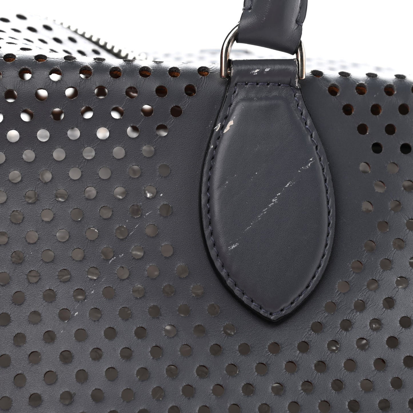 Calfskin Lux Laser Cut Tote Anthracite