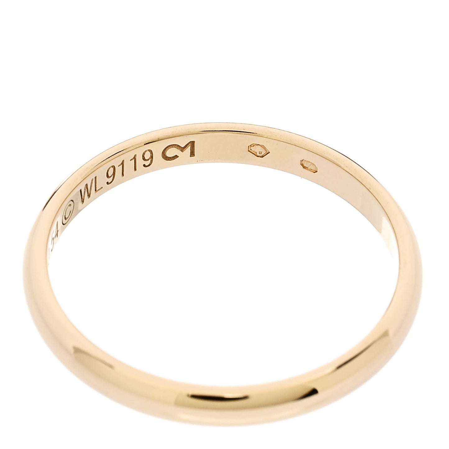 18K Yellow Gold 2.5mm 1895 Wedding Band Ring 54 6.75