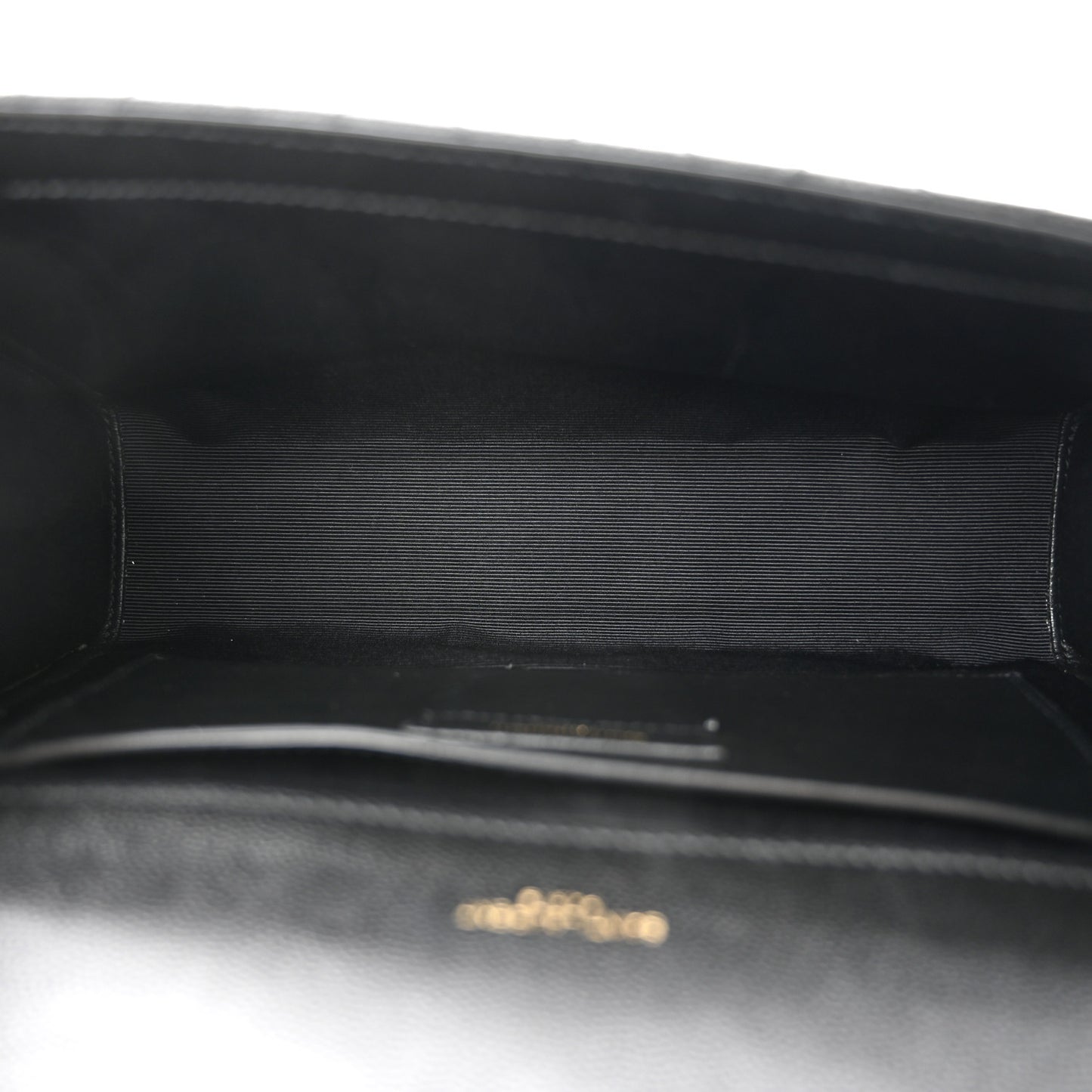 Grain De Poudre Textured Mixed Matelasse Triquilt Medium Monogram Satchel Black
