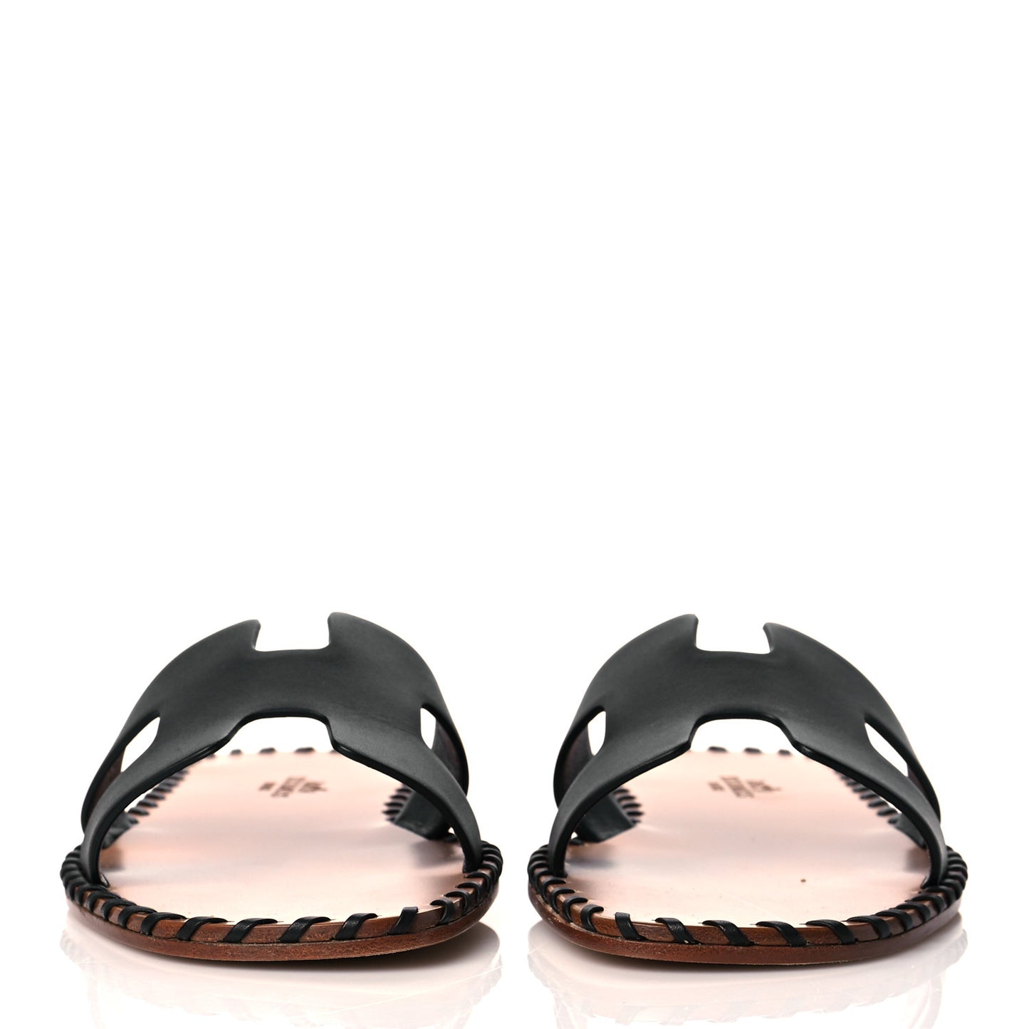 Box Calfskin Braided Oran Sandals 35.5 Black