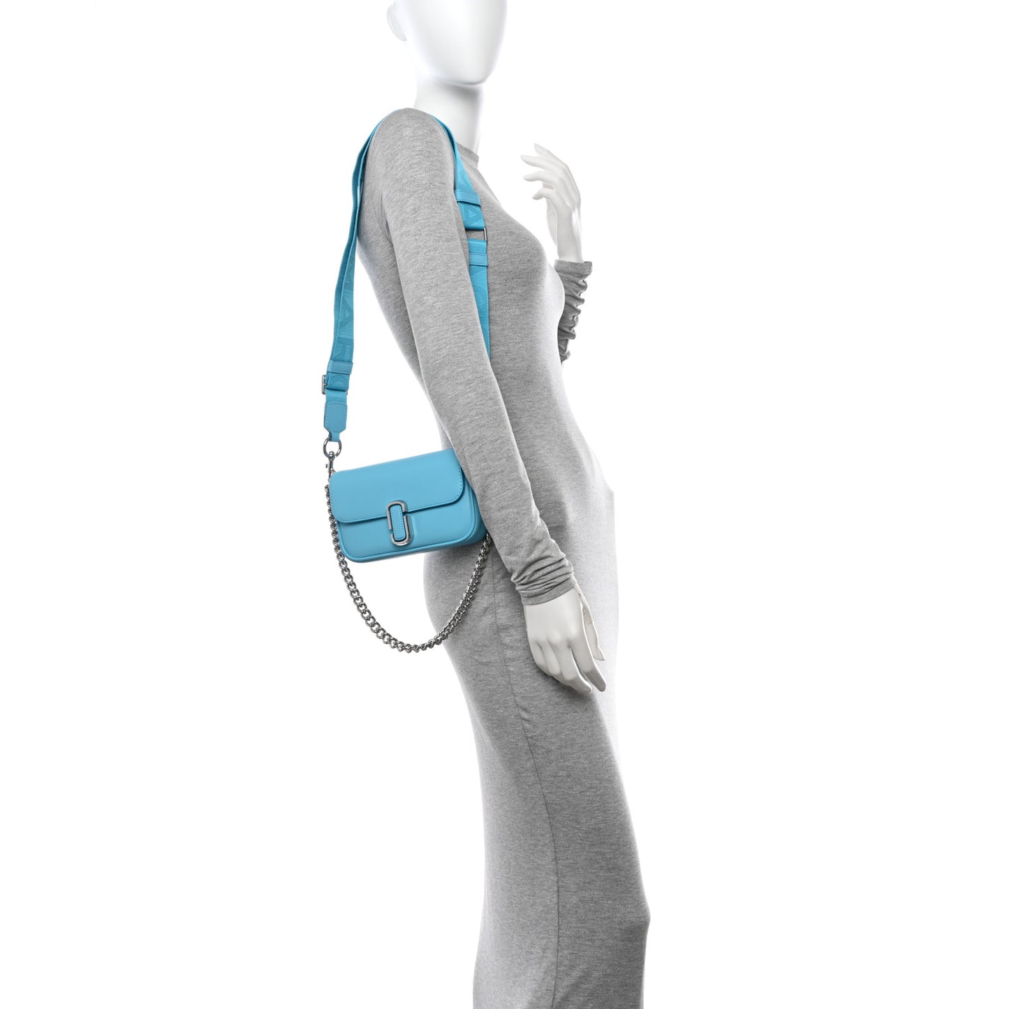 Calfskin Mini The J Marc Shoulder Bag Light Blue