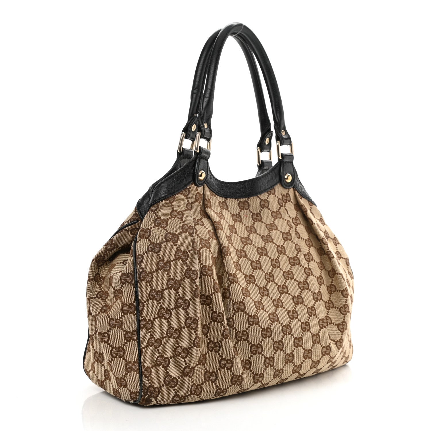 Gucci Monogram Medium Sukey Tote Beige Ebony Black 2 of 14