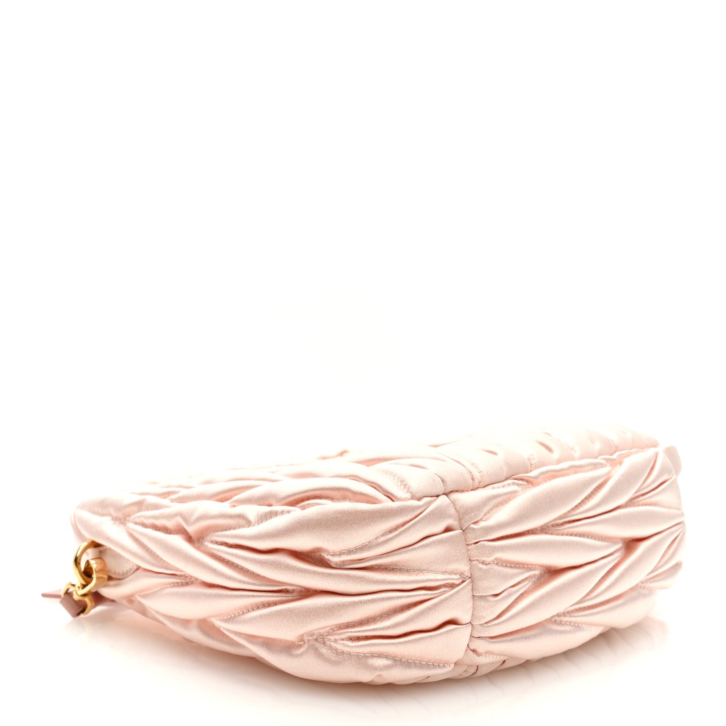 Satin Matelasse Mini Wander Hobo Alabaster Pink