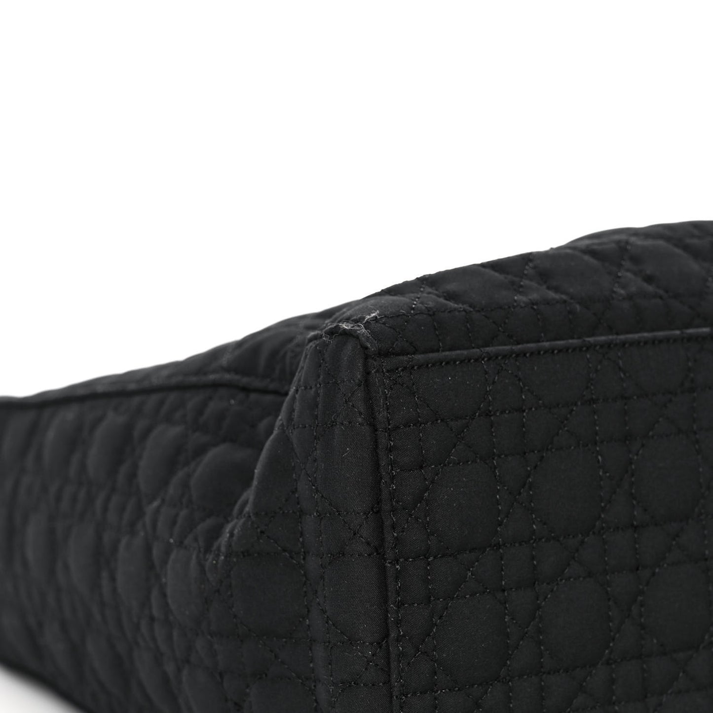 Nylon Cannage Medium Lady Dior Black