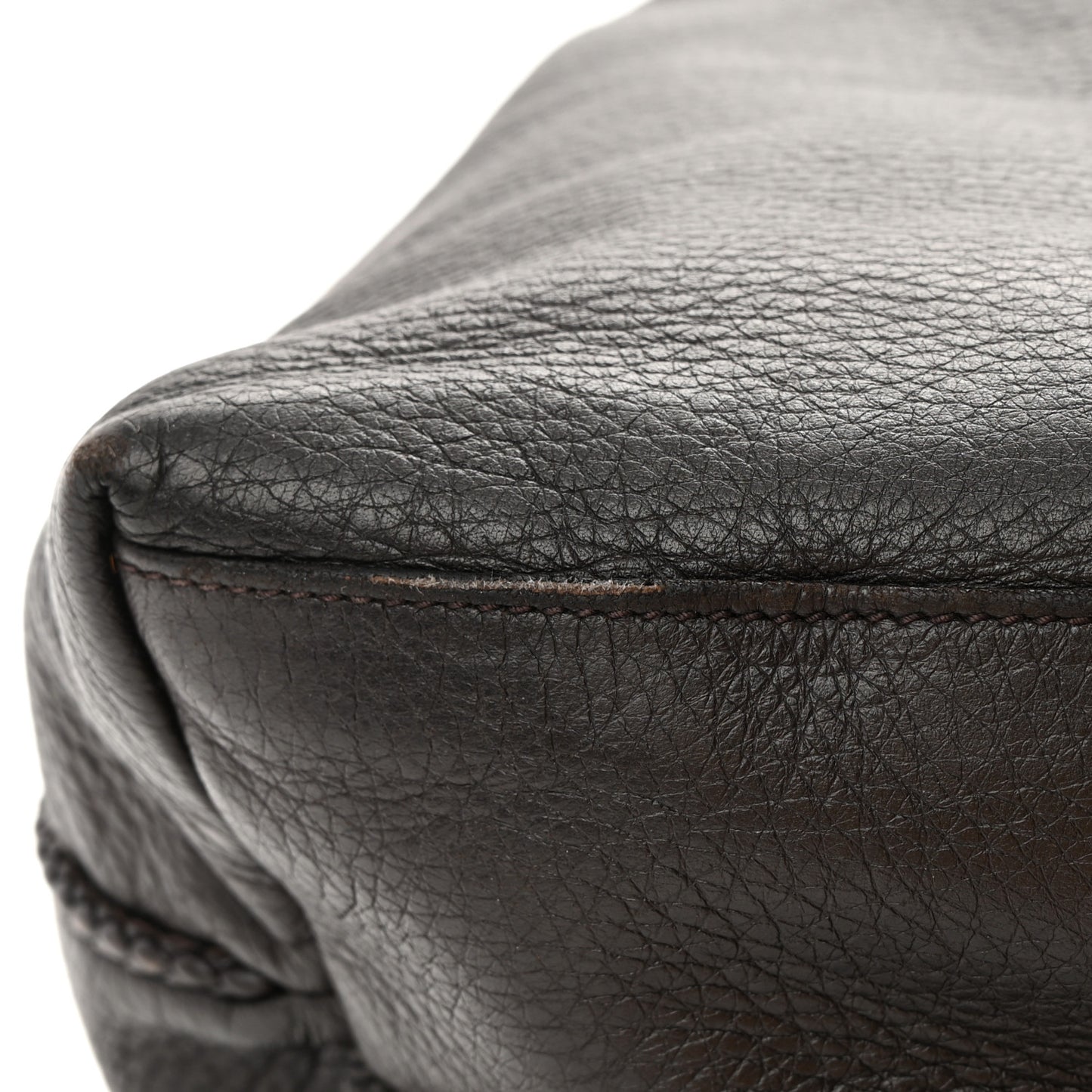 Deerskin Large Hip Bamboo Hobo Dark Cocoa