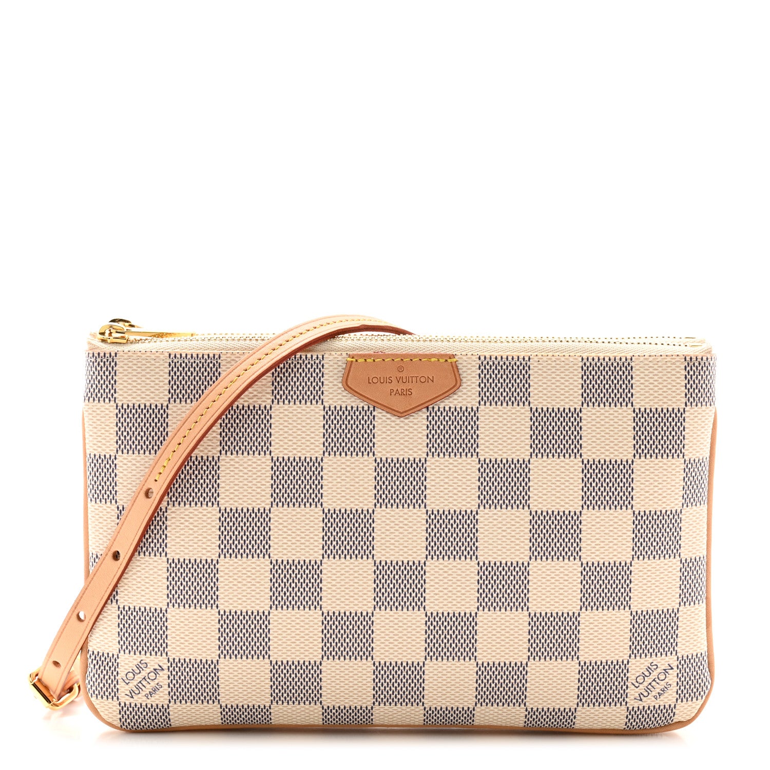 Louis Vuitton Damier Azur Double Zip Pochette 1 of 12