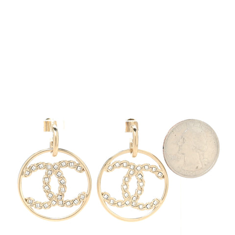 Baguette Crystal High Society CC Drop Earrings Gold
