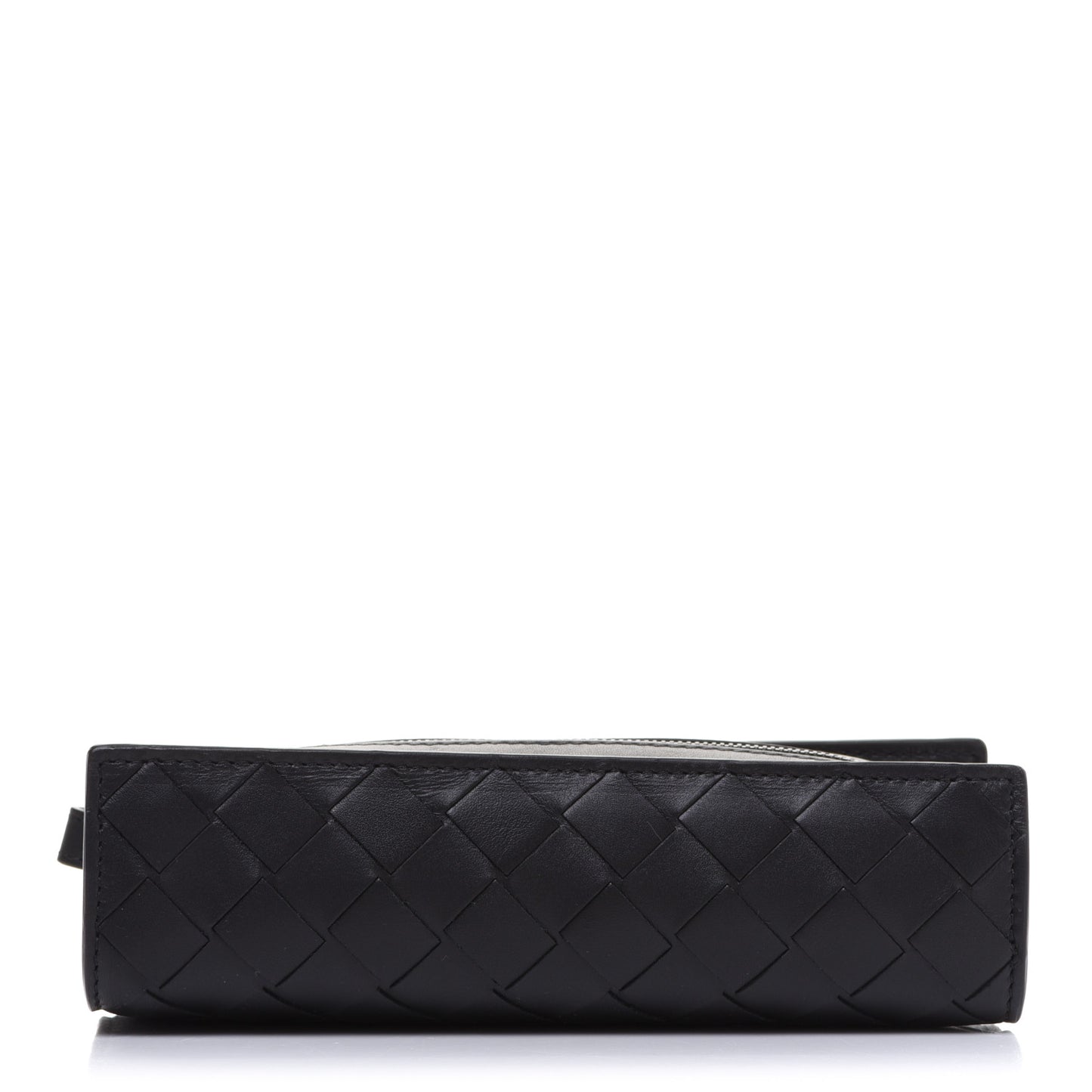 Nappa Maxi Intreccio Wristlet Pouch Black