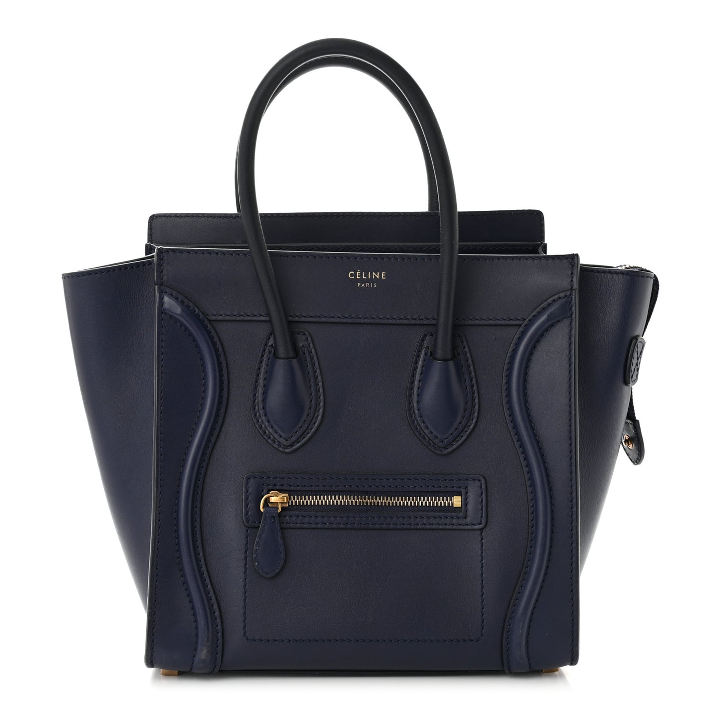 Smooth Calfskin Micro Luggage Navy Blue