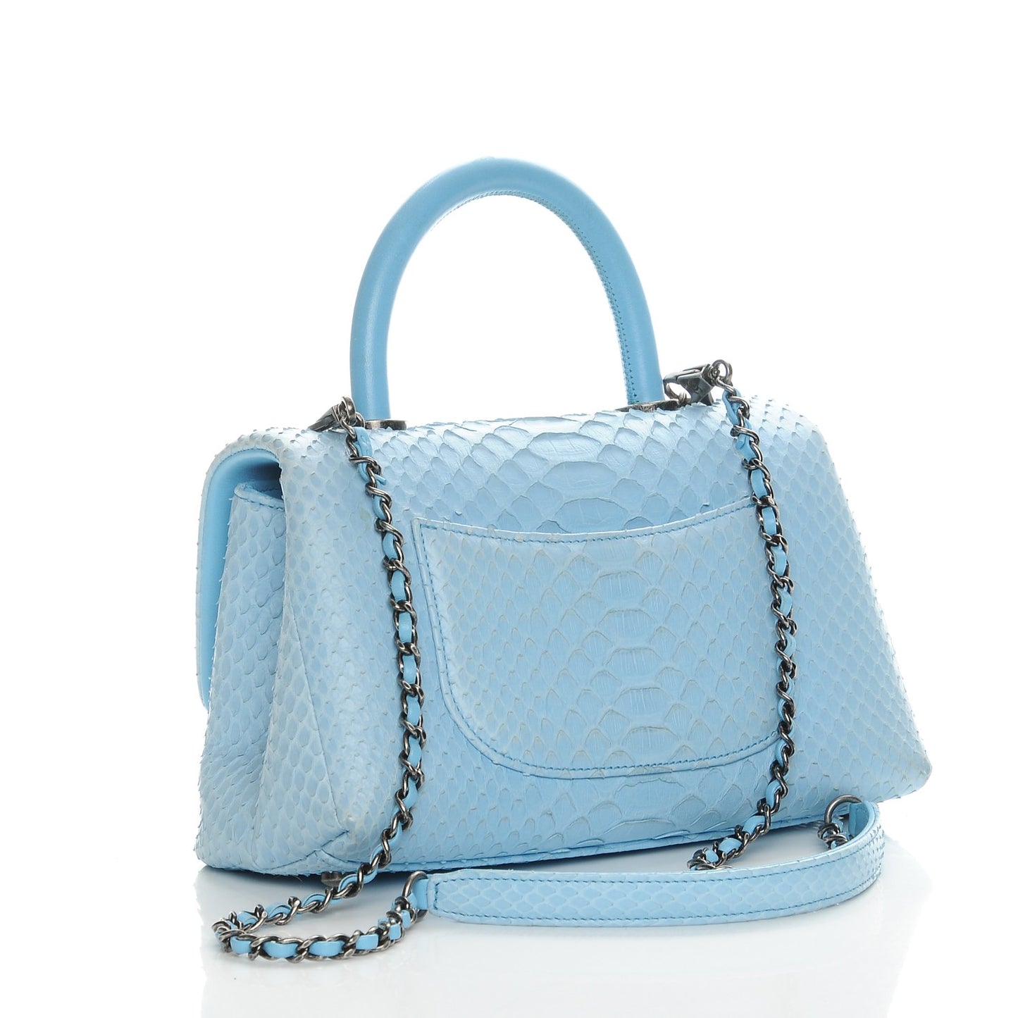 Python Coco Handle Flap Light Blue