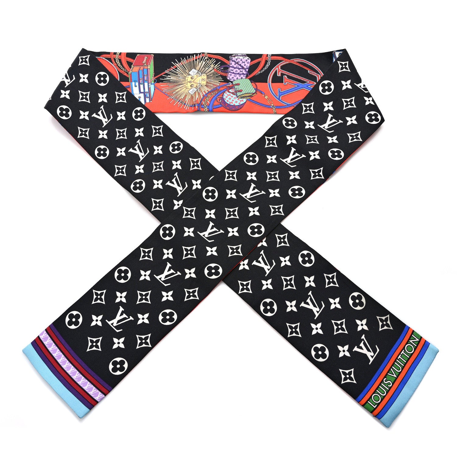 Louis Vuitton Silk Monogram All In LV Bandeau Black 1 of 4