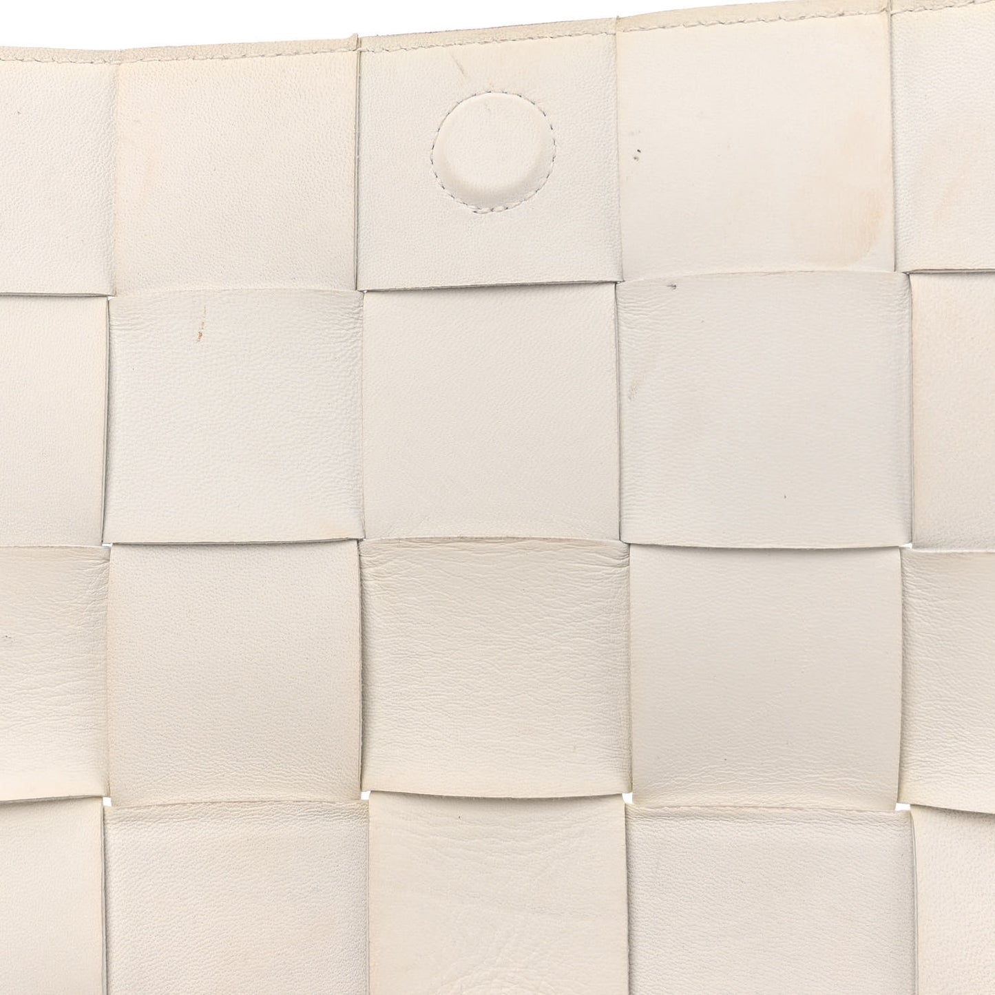 Lambskin Maxi Intrecciato Cassette Crossbody Bag White