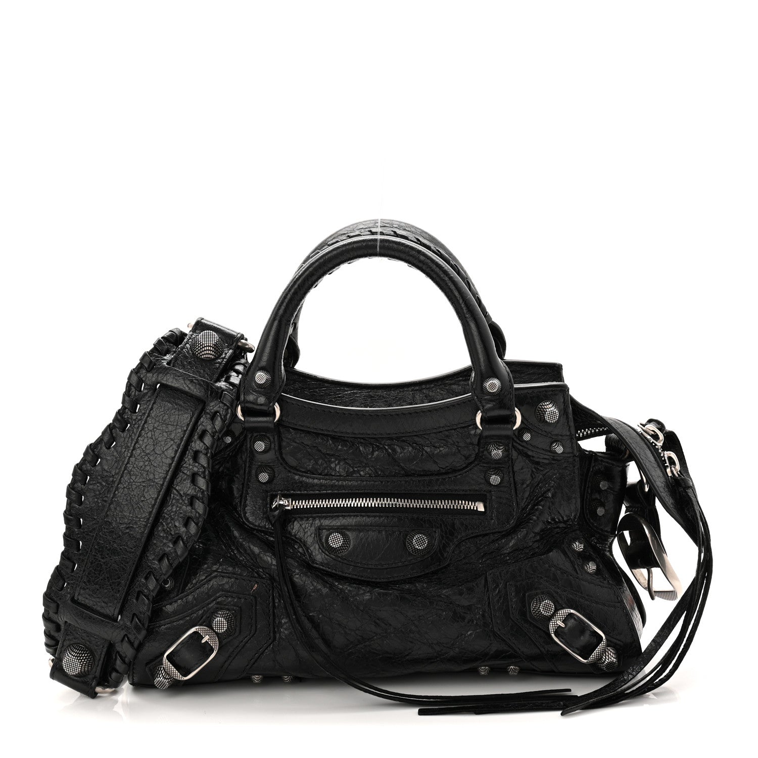Balenciaga Agneau Arena Neo Cagole Handbag XS Black 1818296