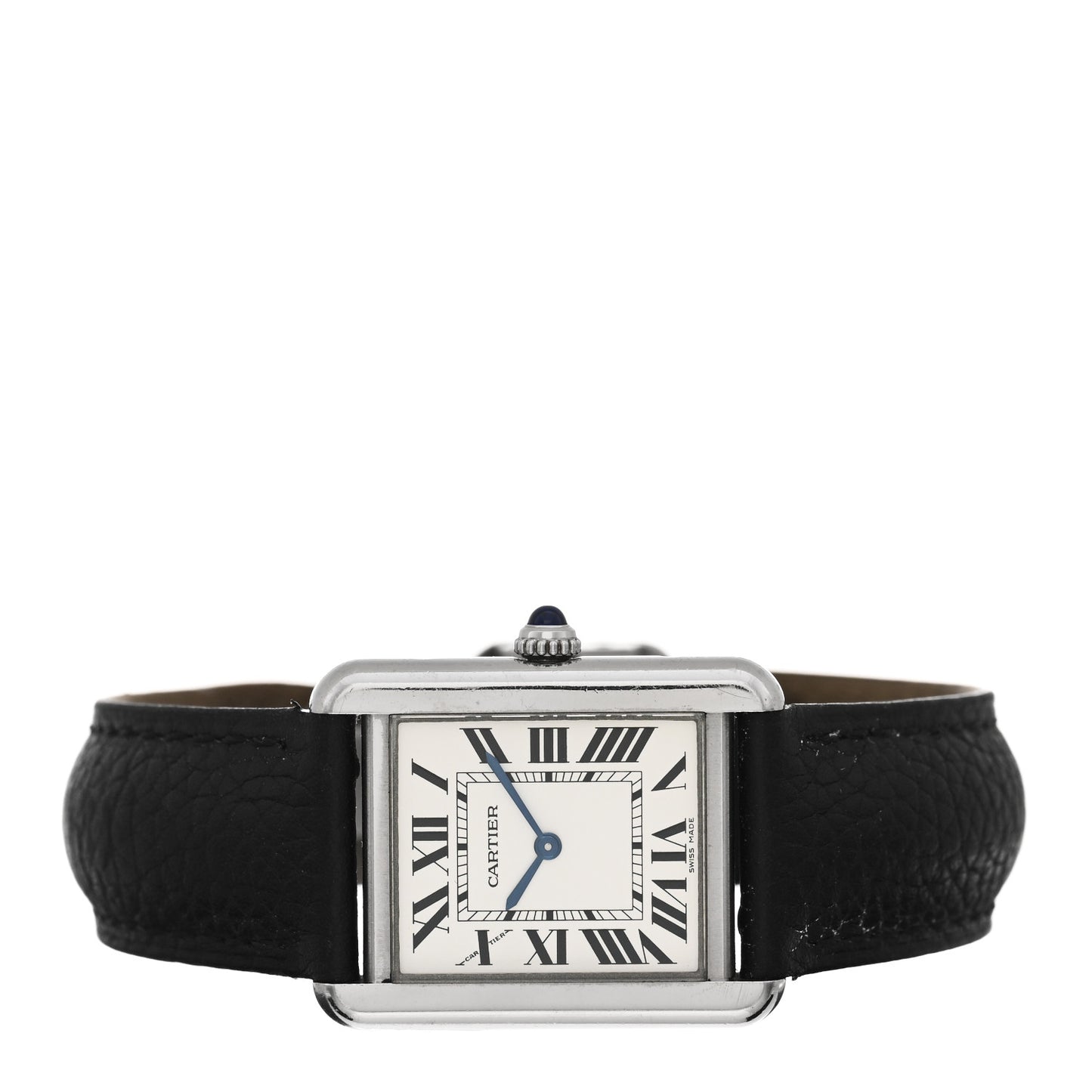 Stainless Steel Calfskin 24mm Tank Solo Quartz Watch